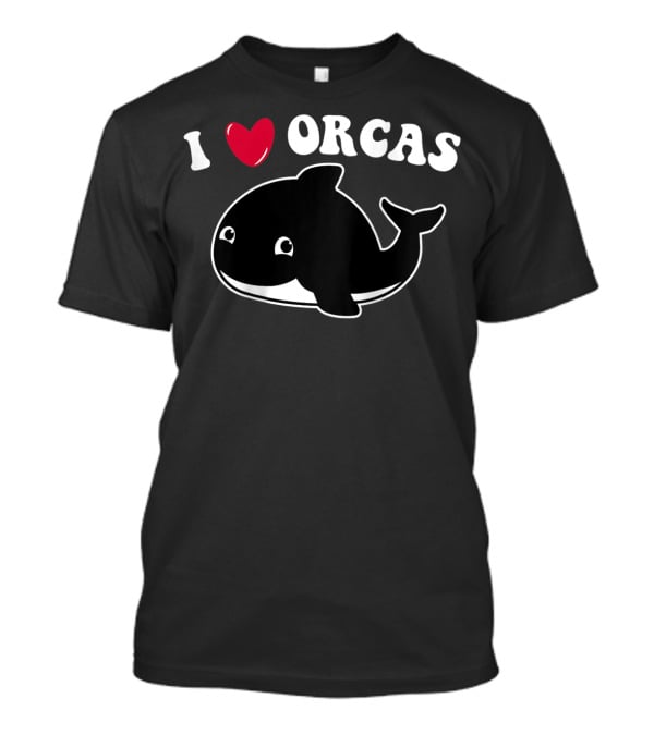 I Love Orcas Heart Cute Baby Killer Whale T-Shirt