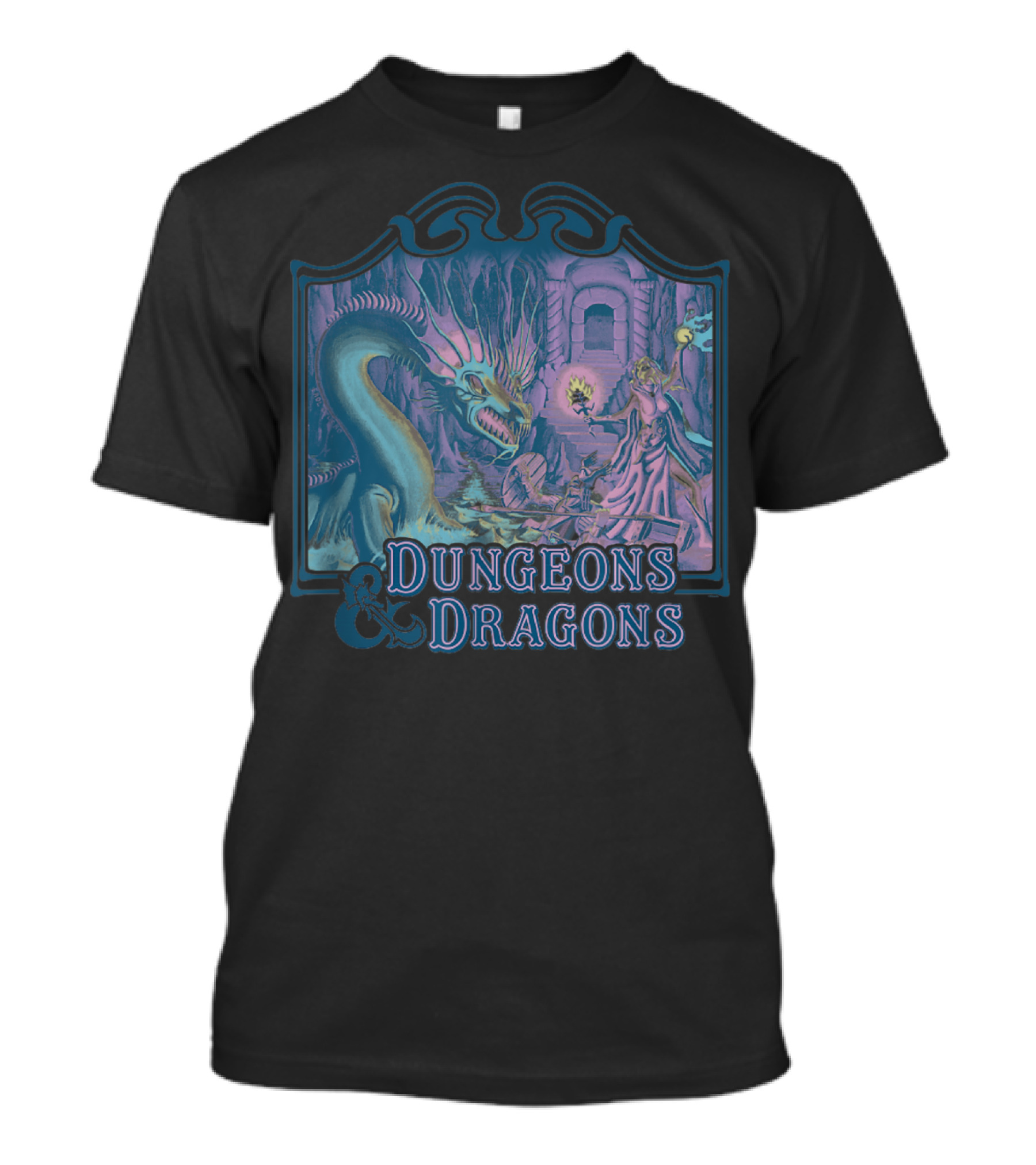 Dungeons And Dragons Classic Basic Rule Dragon Encounter Scene T-Shirt
