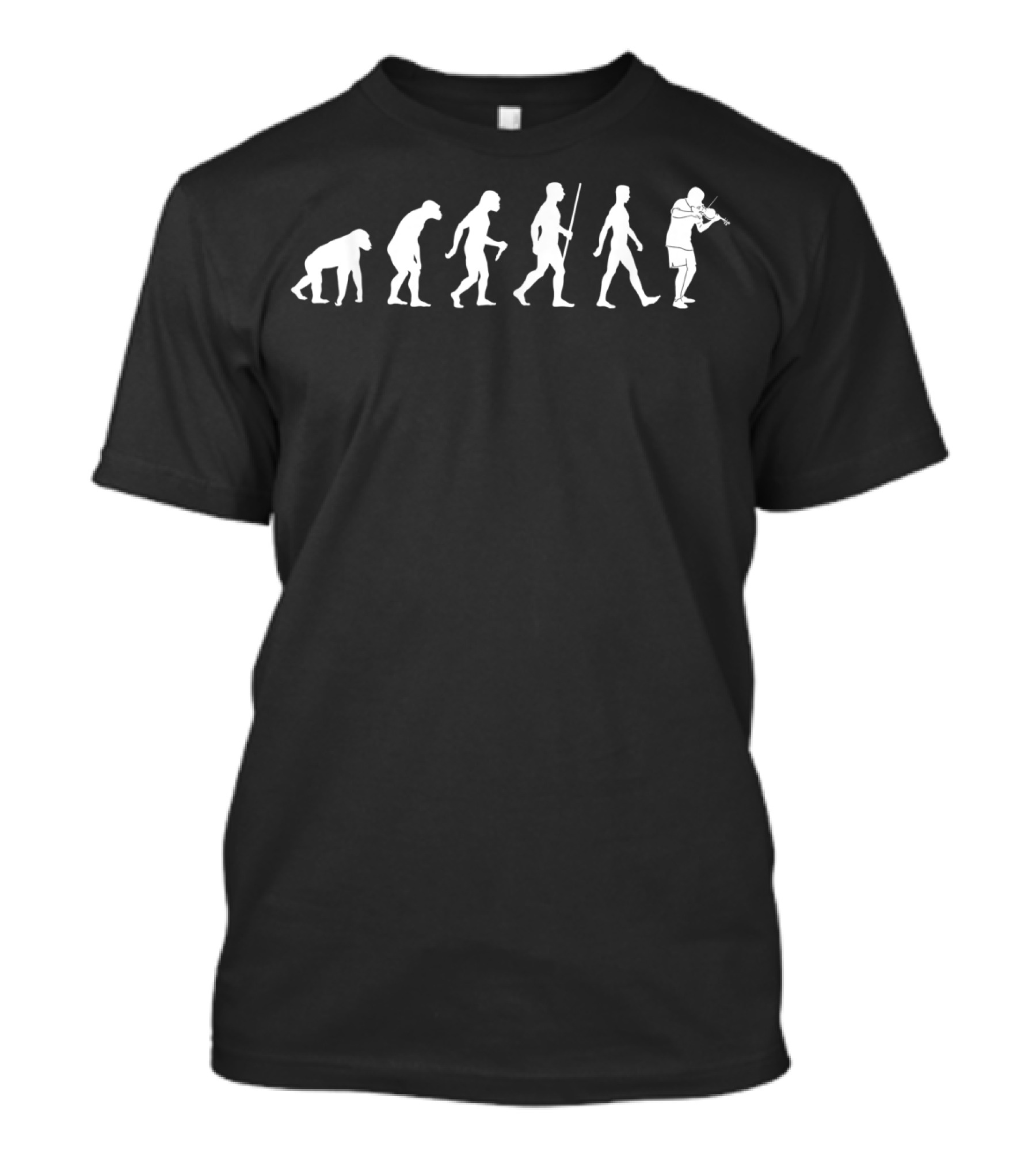 Evolution Of Humans To Violin Classic Music Instrument Player T-Shirt