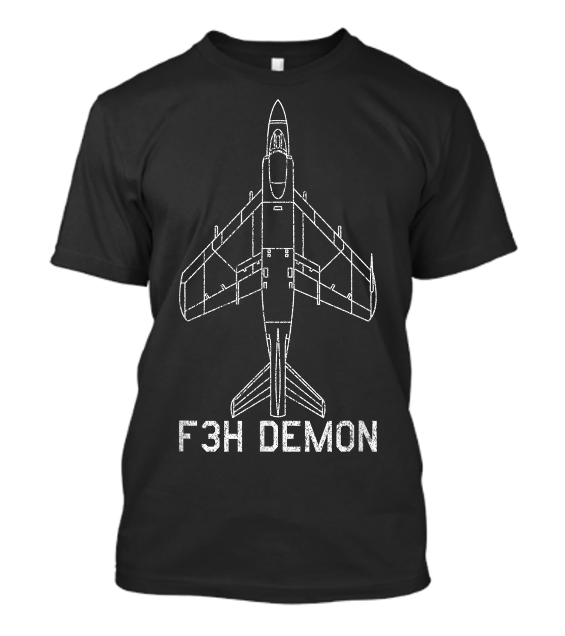 F3H Demon Jet Fighter Plane Classic USA Navy Aviation T-Shirt