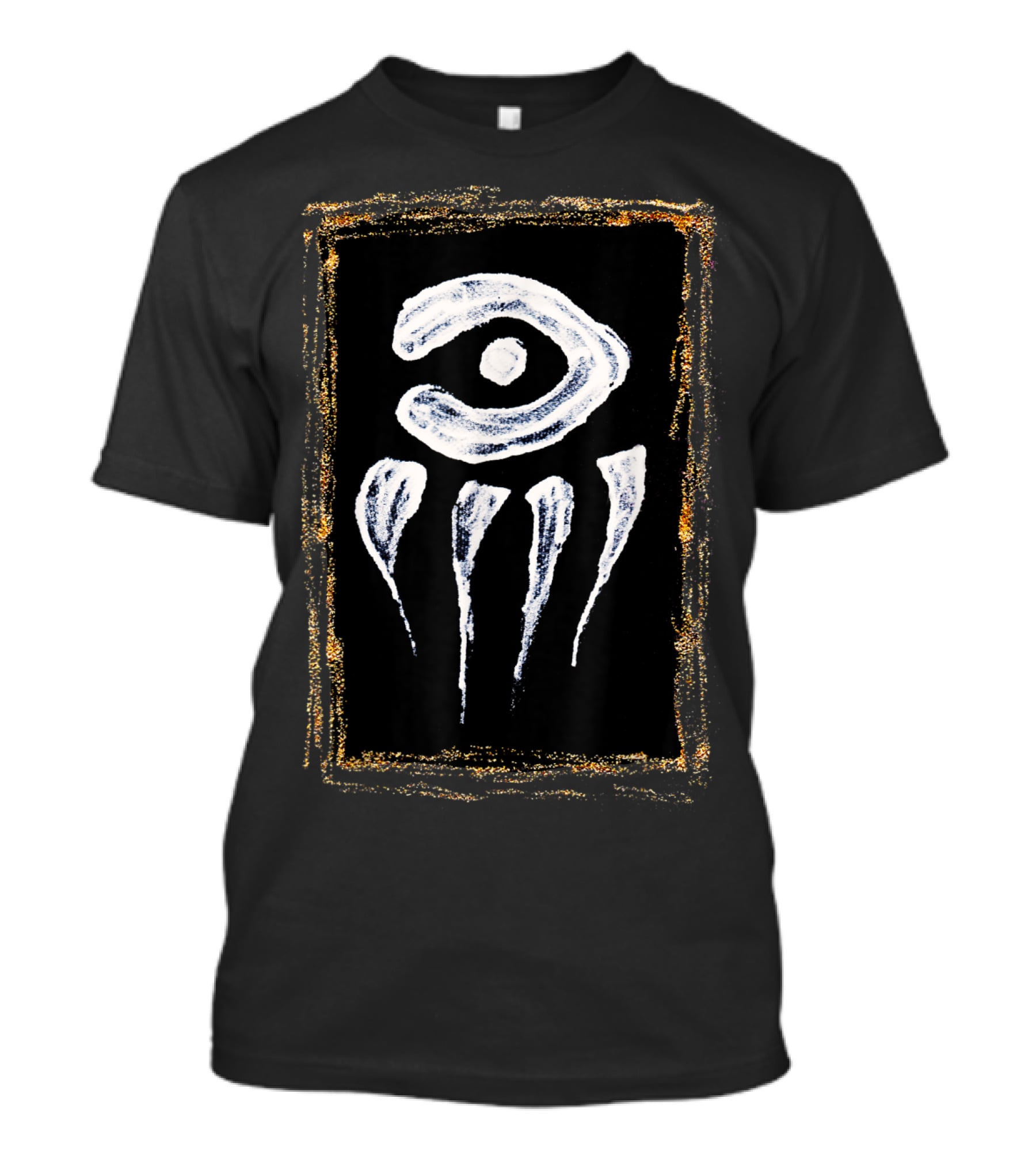 Faux Glitter Patch Classicfit Abstract Eye Symbol By Kimberly T-Shirt