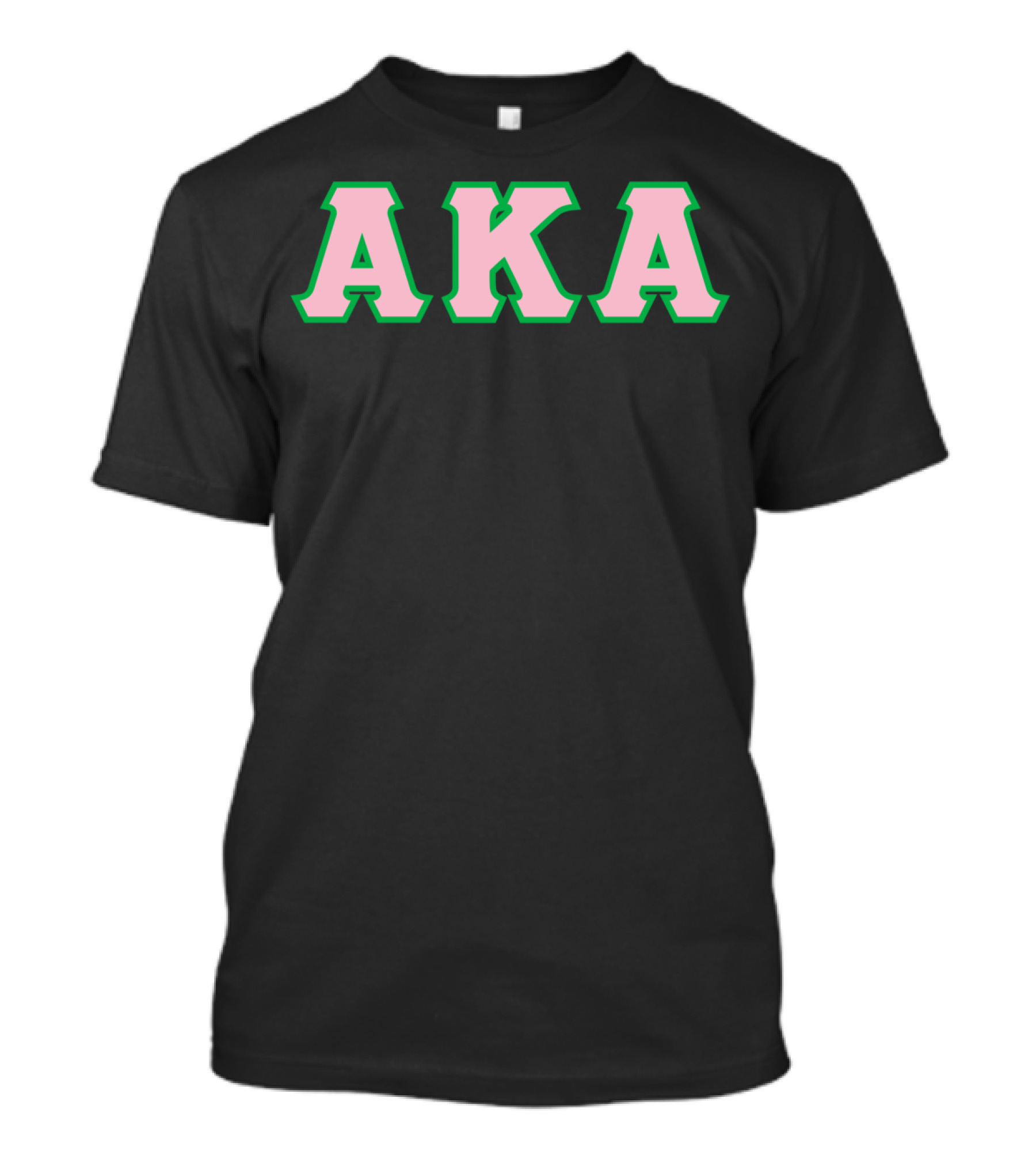 AKA Pink And Green Greek Sorority Letters T-Shirt