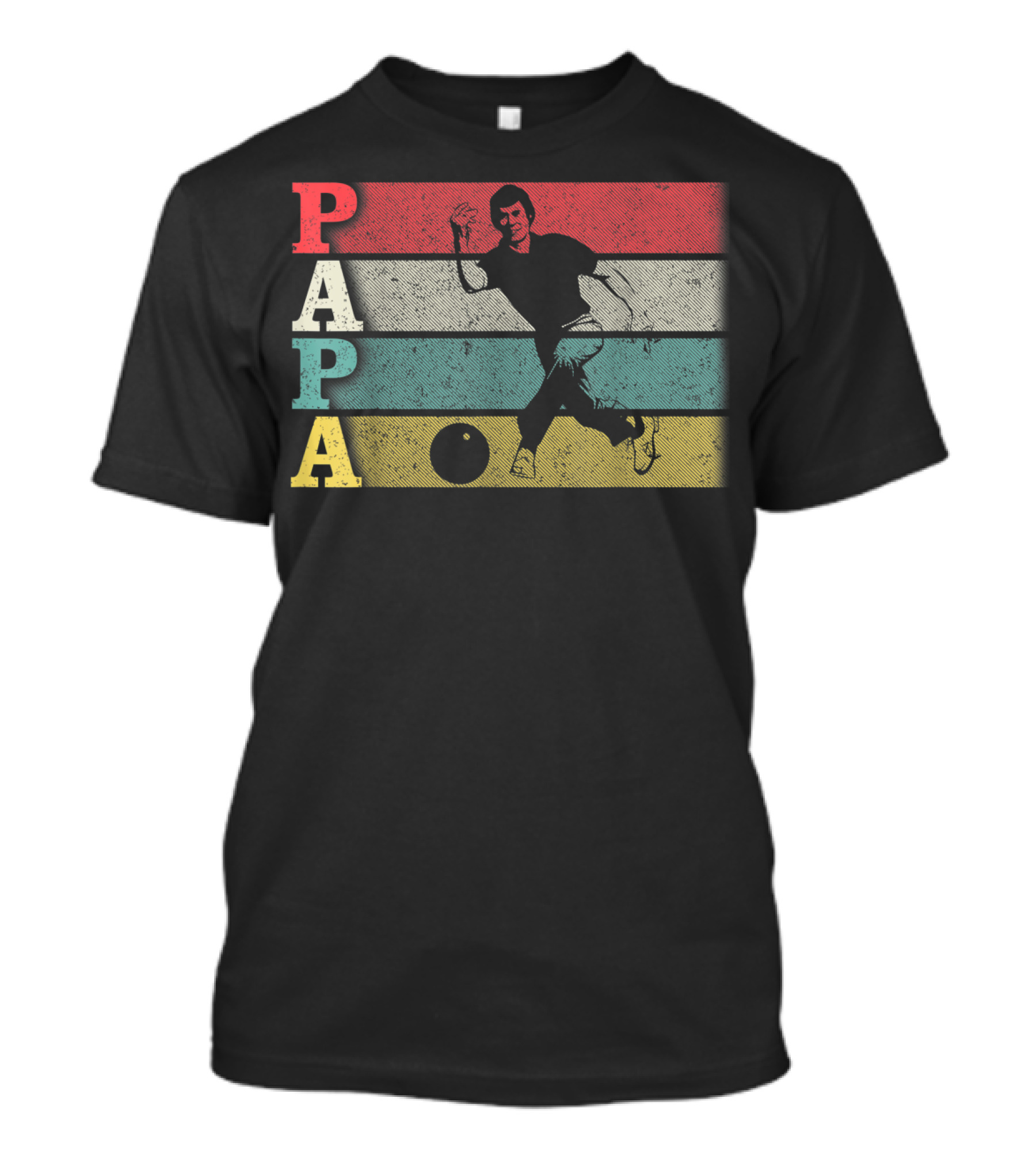 Papa Vintage Bowling Funny DadFather's T-Shirt