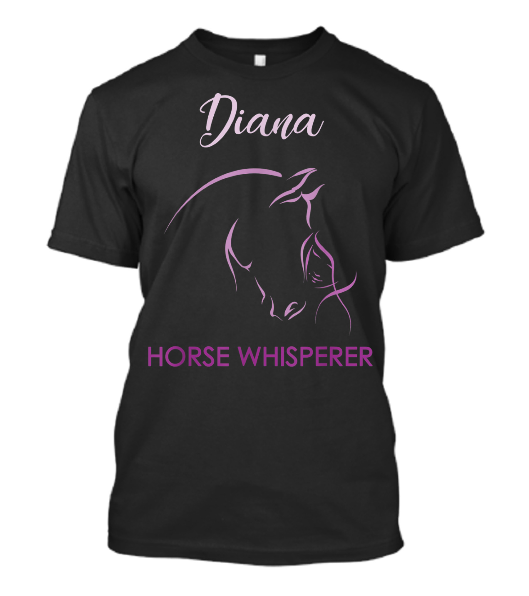 Diana Horse Whisperer Personalized Name Elegant Horse T-Shirt