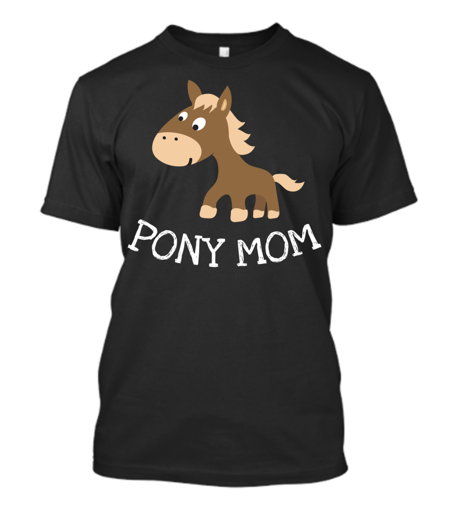 Pony Mom Cute Cartoon Horse Lovers T-Shirt