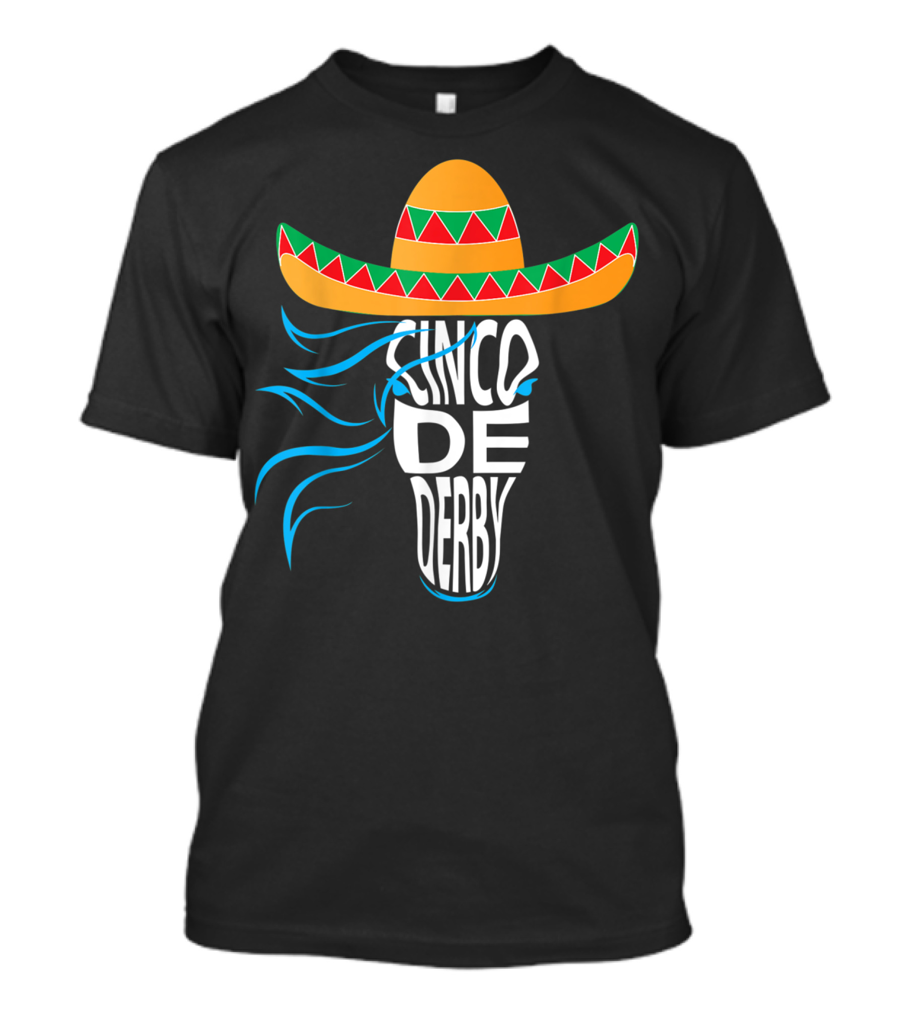 Cinco De Derby Sombrero Mexican Hat Horse T-Shirt