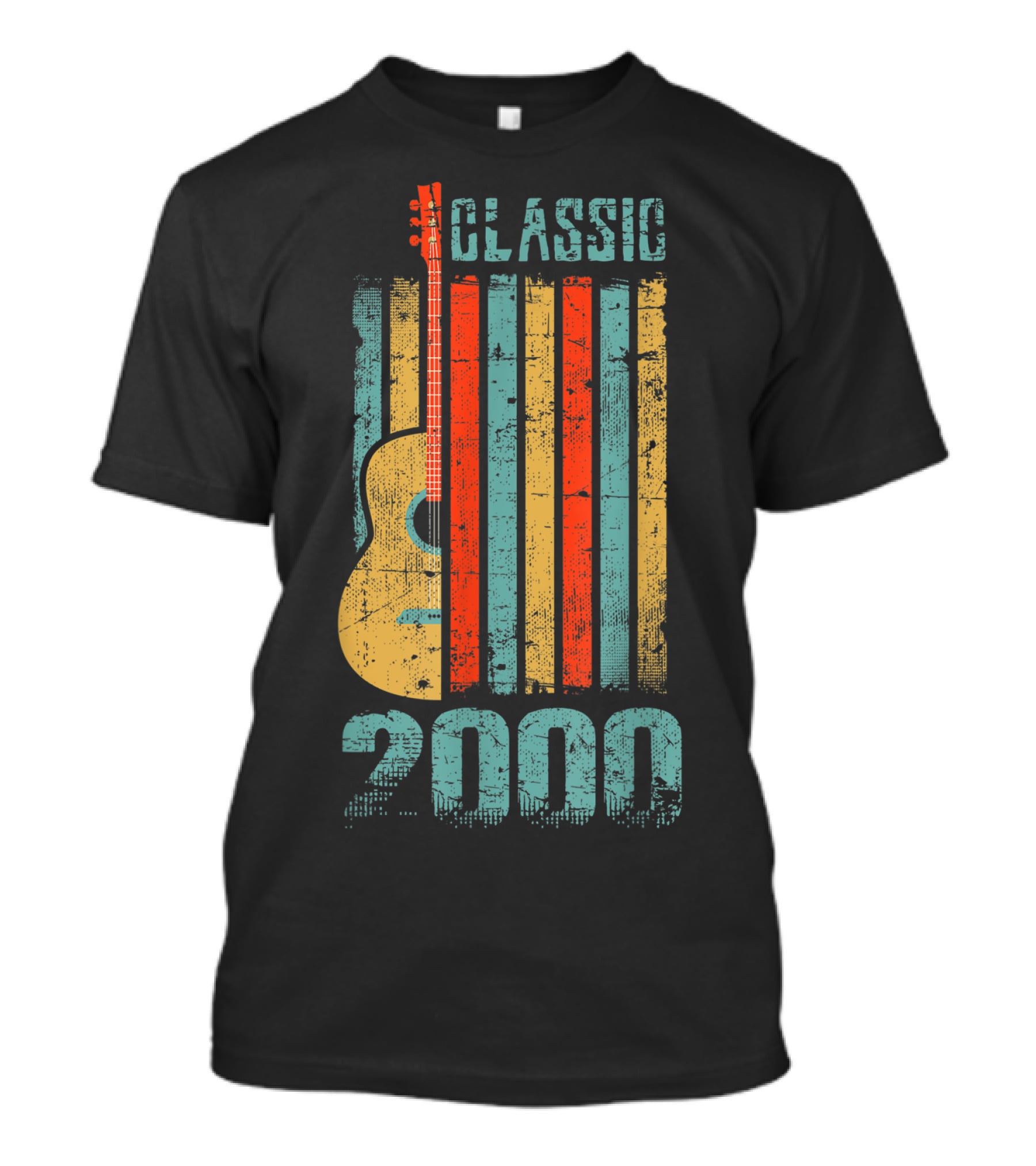 Classic 2000 Guitar Music 19 Years Old Birthday T-Shirt