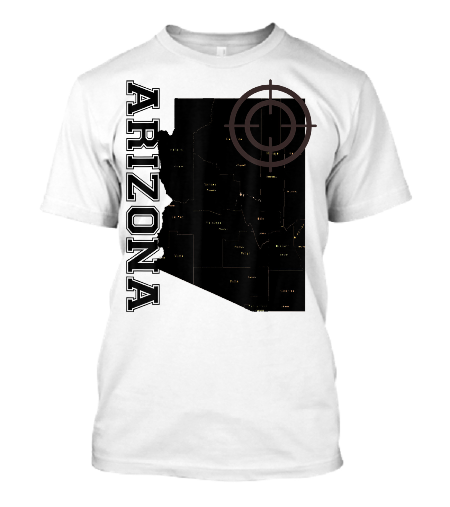 Arizona Map Classic Fun With Target T-Shirt