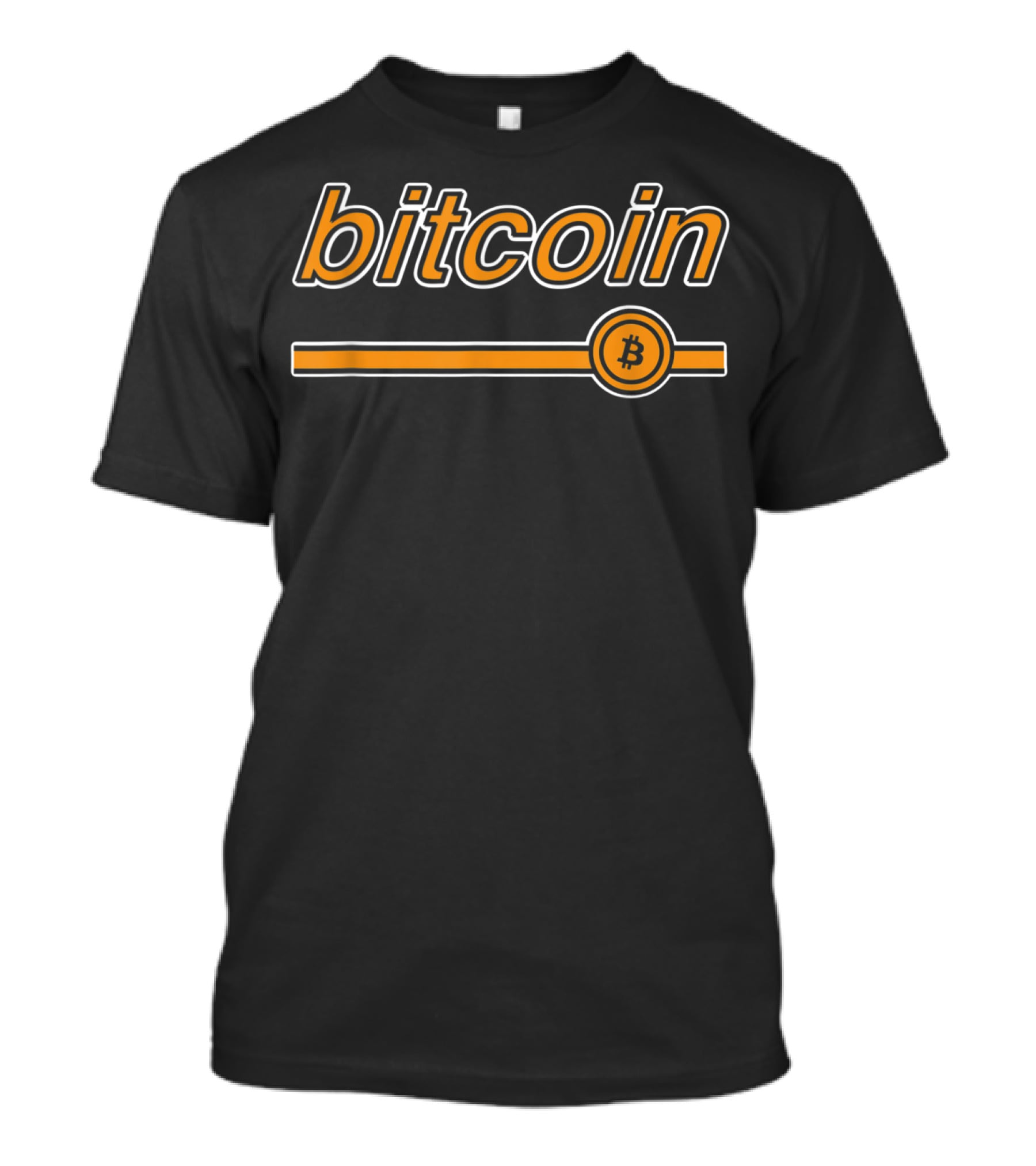 Bitcoin Classic Vintage Stripe Icon Btc T-Shirt