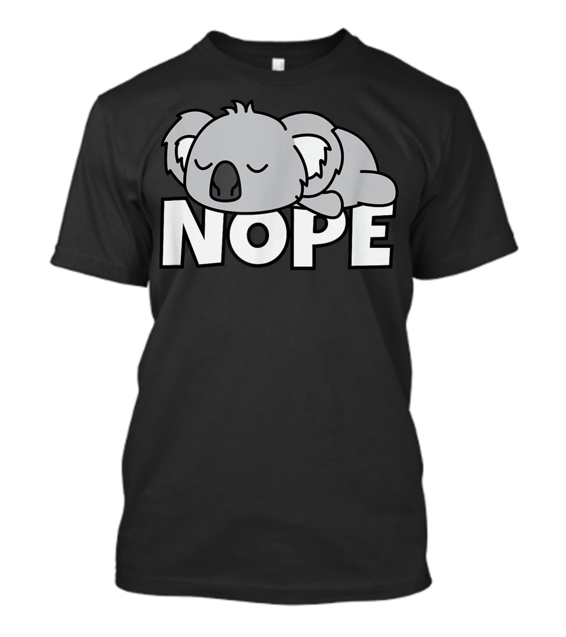 Lazy Koala Nope Cute Comic Baby Bear T-Shirt