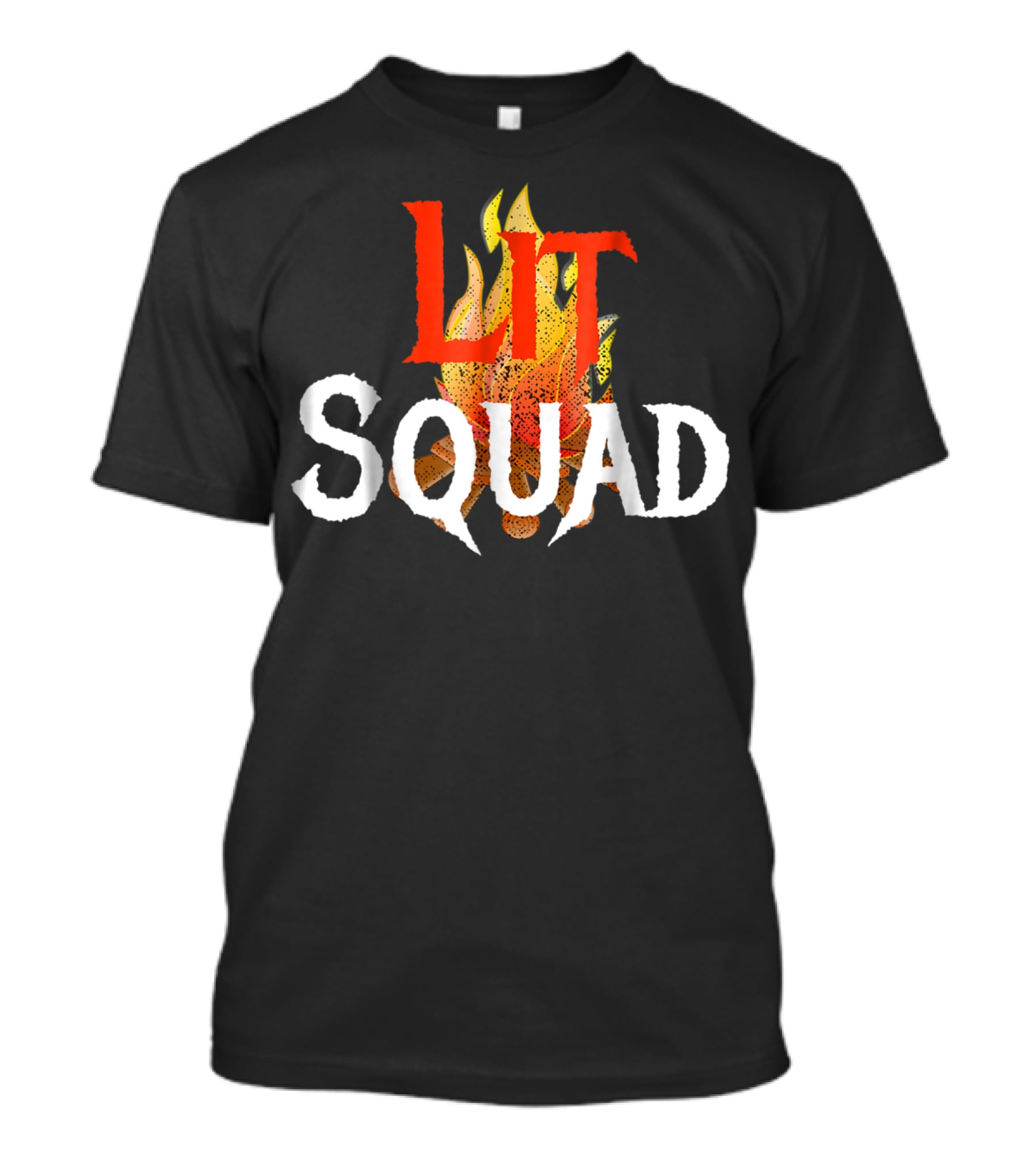 Lit Squad Fire Flames T-Shirt