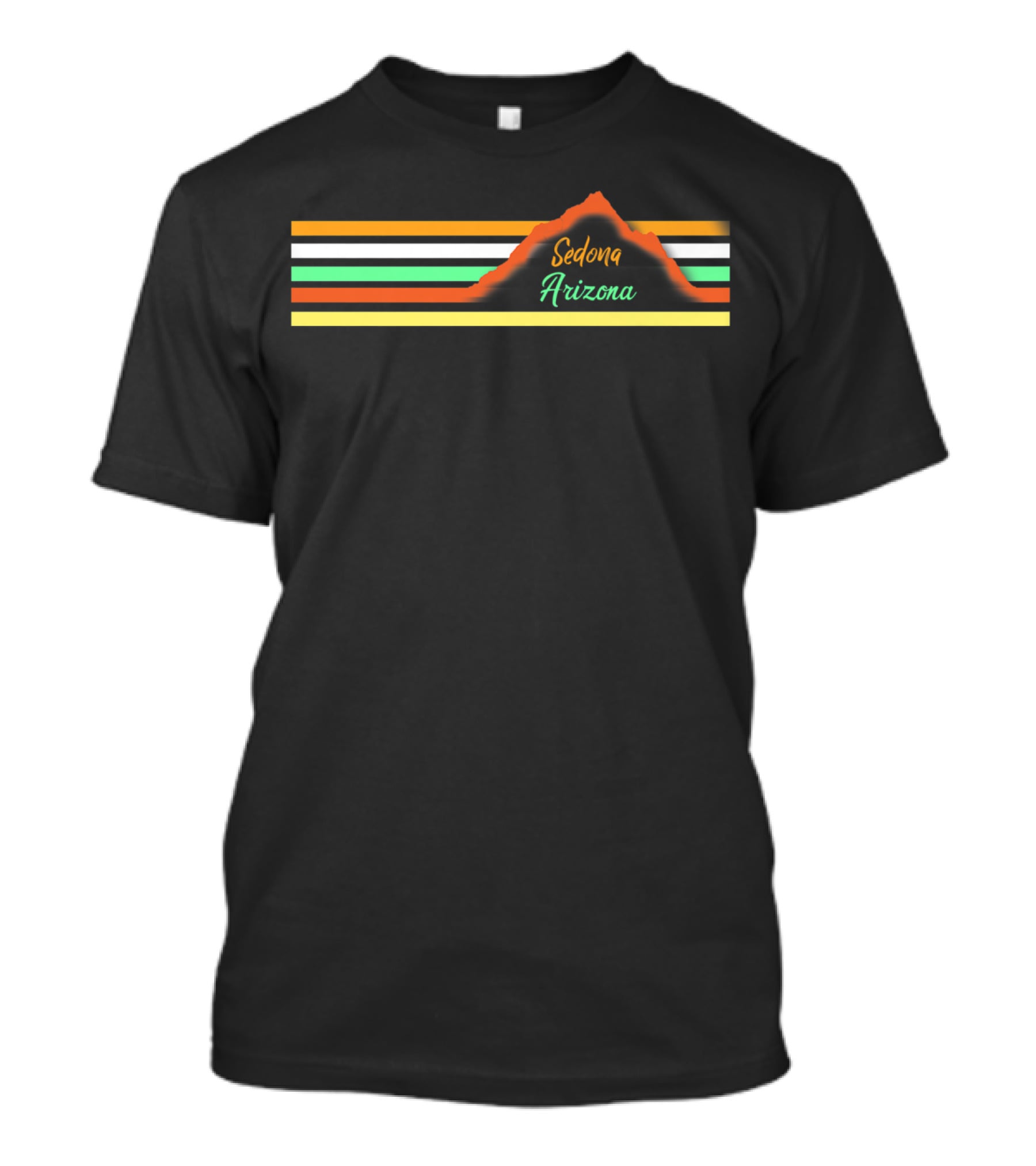 Sedona Arizona Retro Red Rocks Family Vacation Vintage Stripes T-Shirt