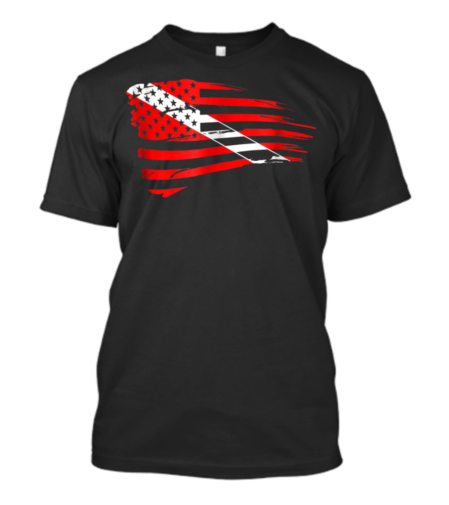 American Flag Scuba Diving Dive Flag Patriotic T-Shirt