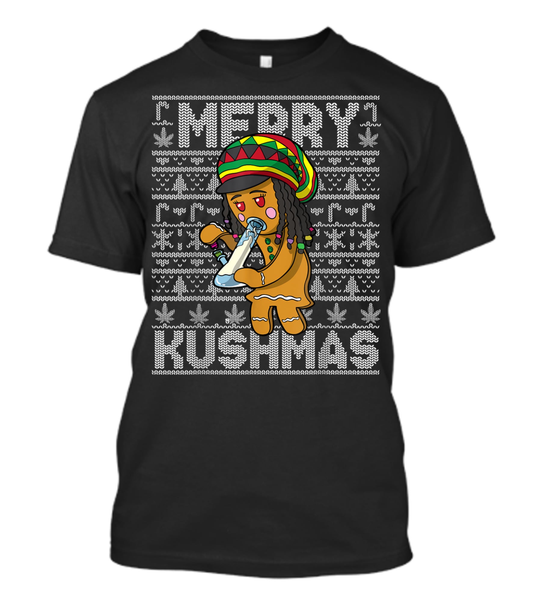 Merry Kushmas Ugly Christmas420 Marijuana T-Shirt