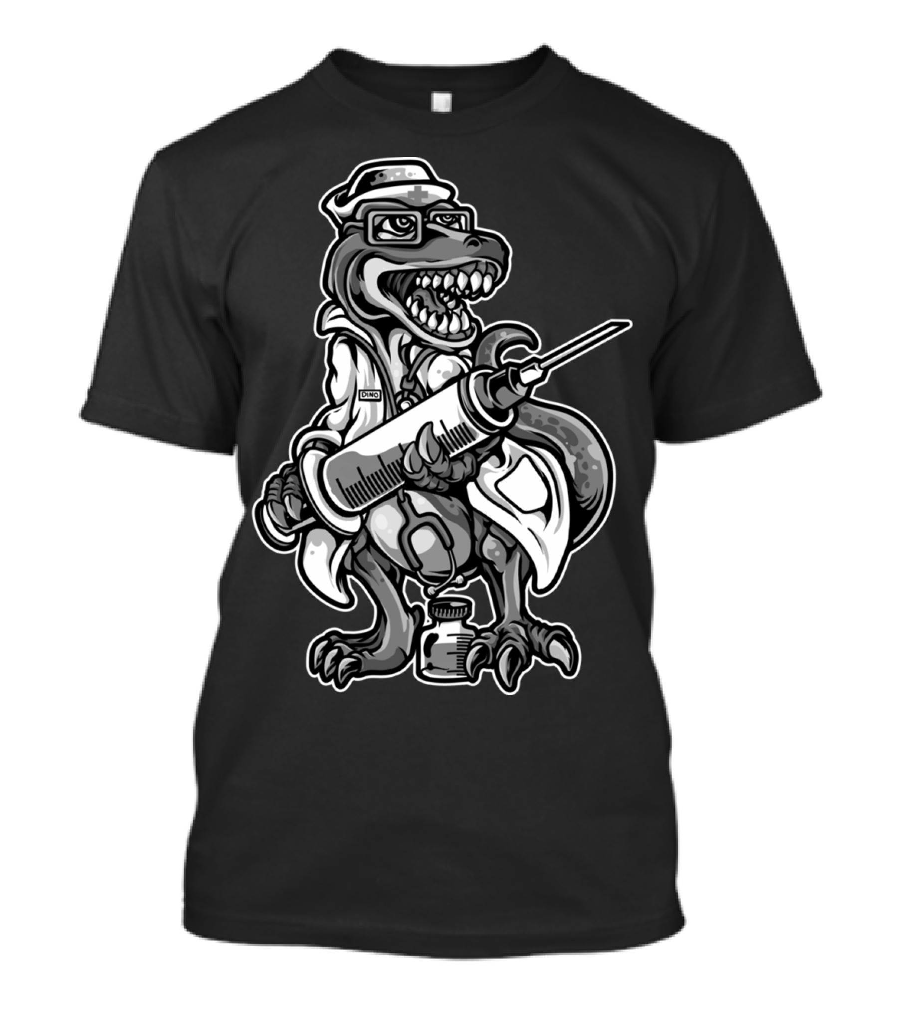 Funny Cute Nurse Dinosaur Love Registered T-Shirt