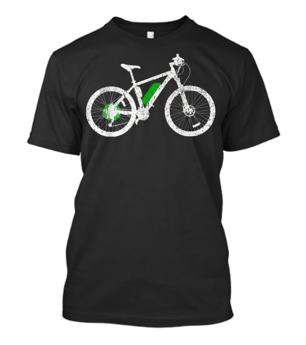Ebike Electric Bicycle And Pedelec Cycle Green Accents T-Shirt