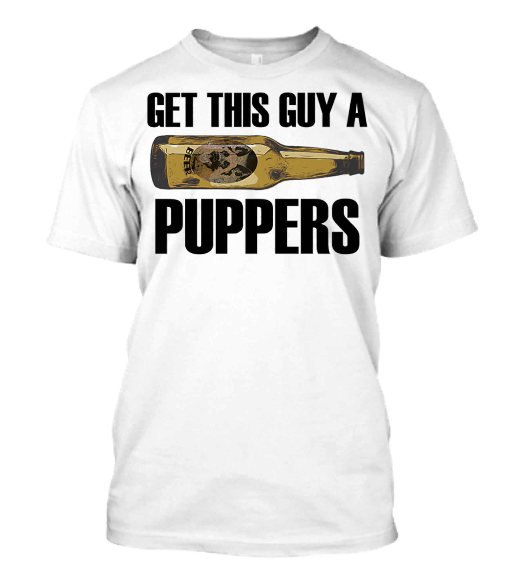 Get This Guy A Puppers Beer Bottle Iconic T-Shirt