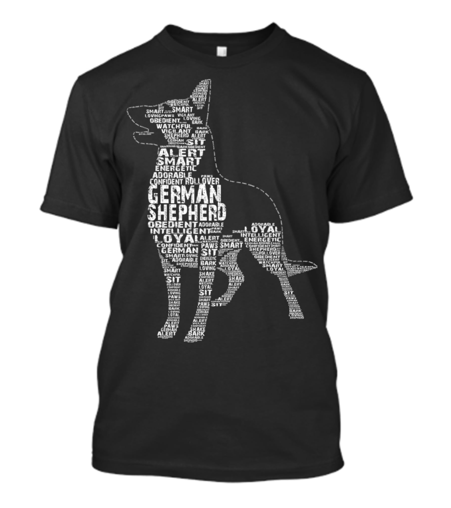 I Love My German Shepherd Dog Mom Alert Smart Loyal Obedient Energetic Confident T-Shirt