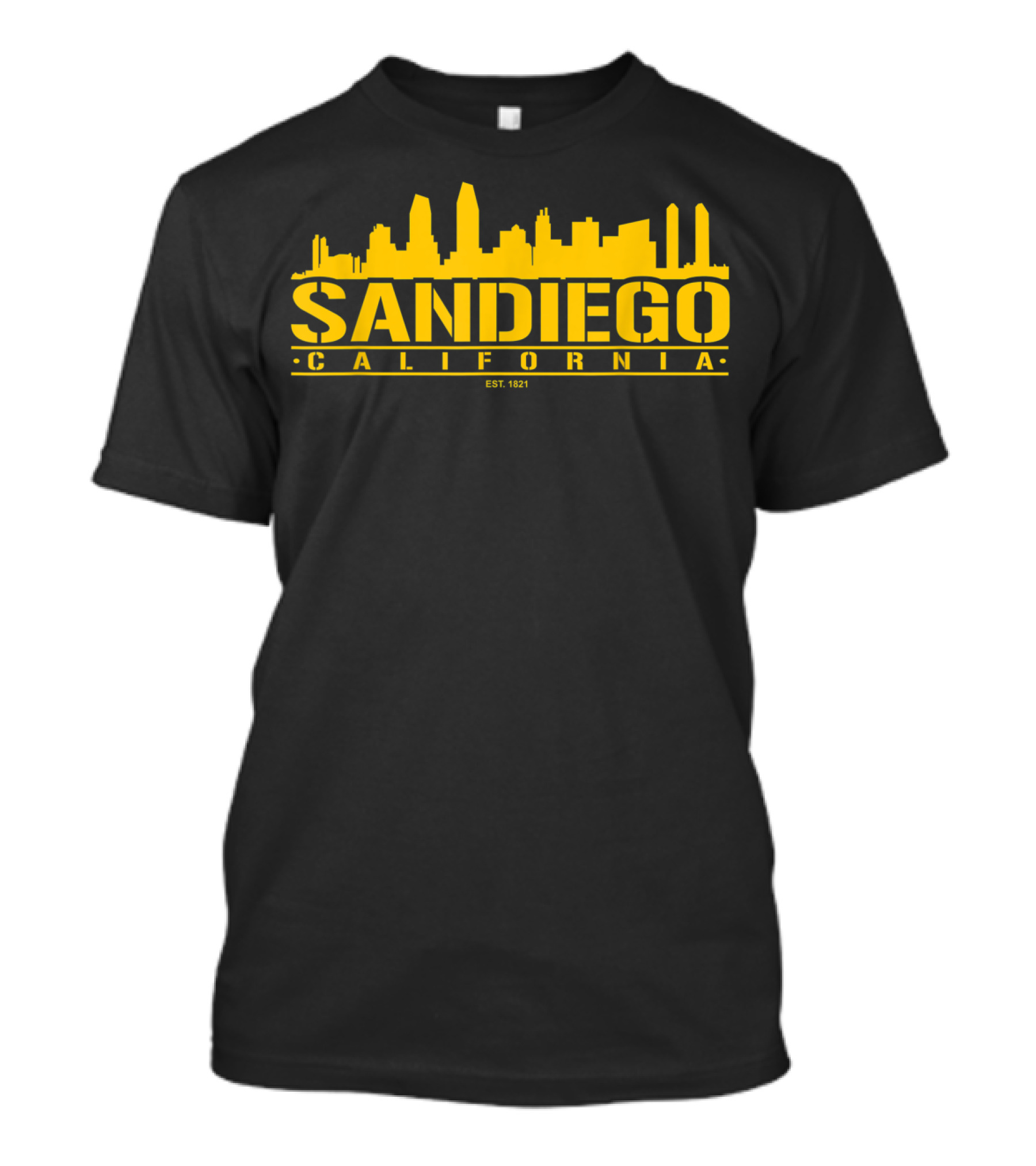 San Diego California Skyline Est. 1821 Cool Classic Look T-Shirt