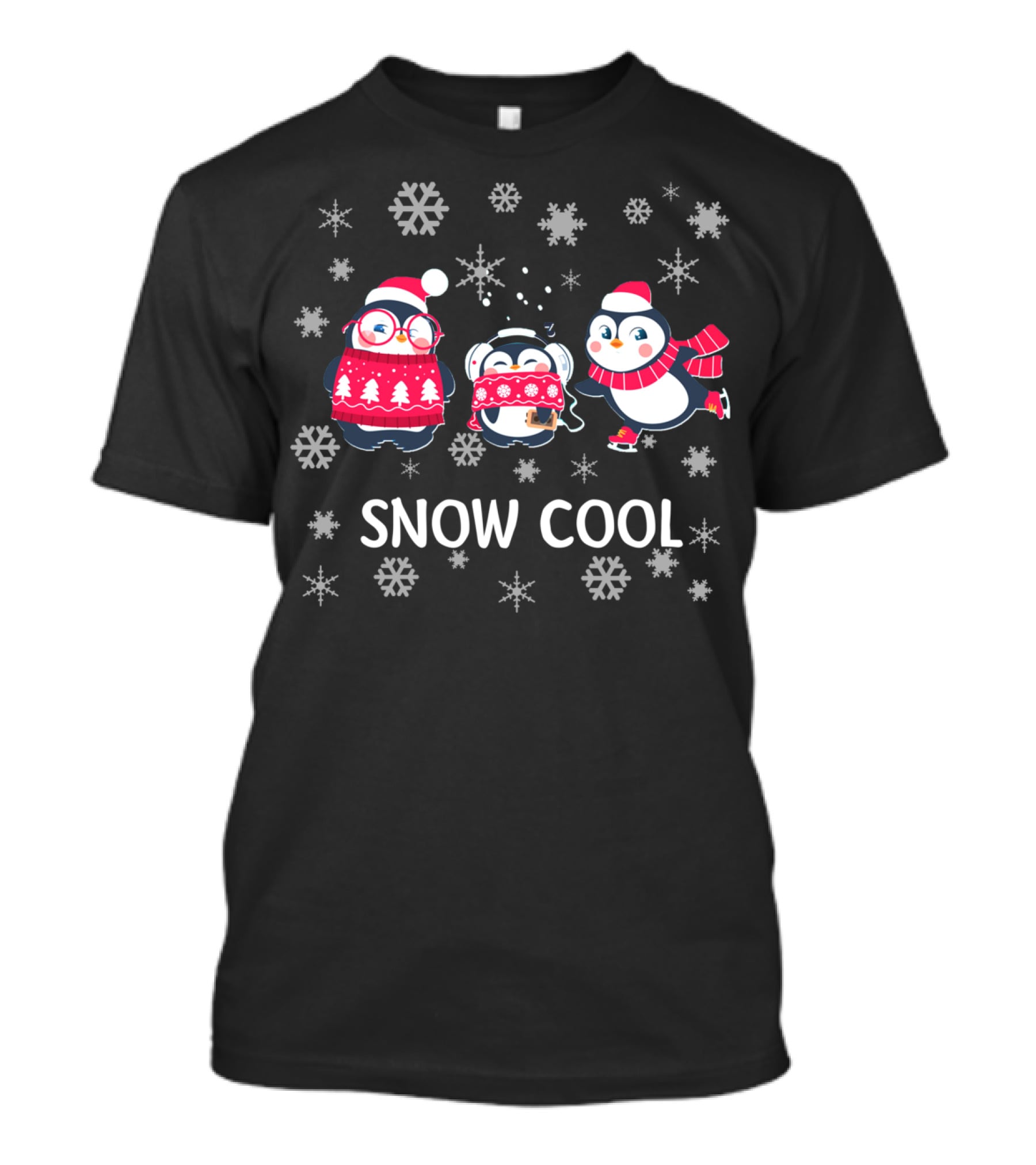 Snow Cool Cute Penguin Winter Fun T-Shirt