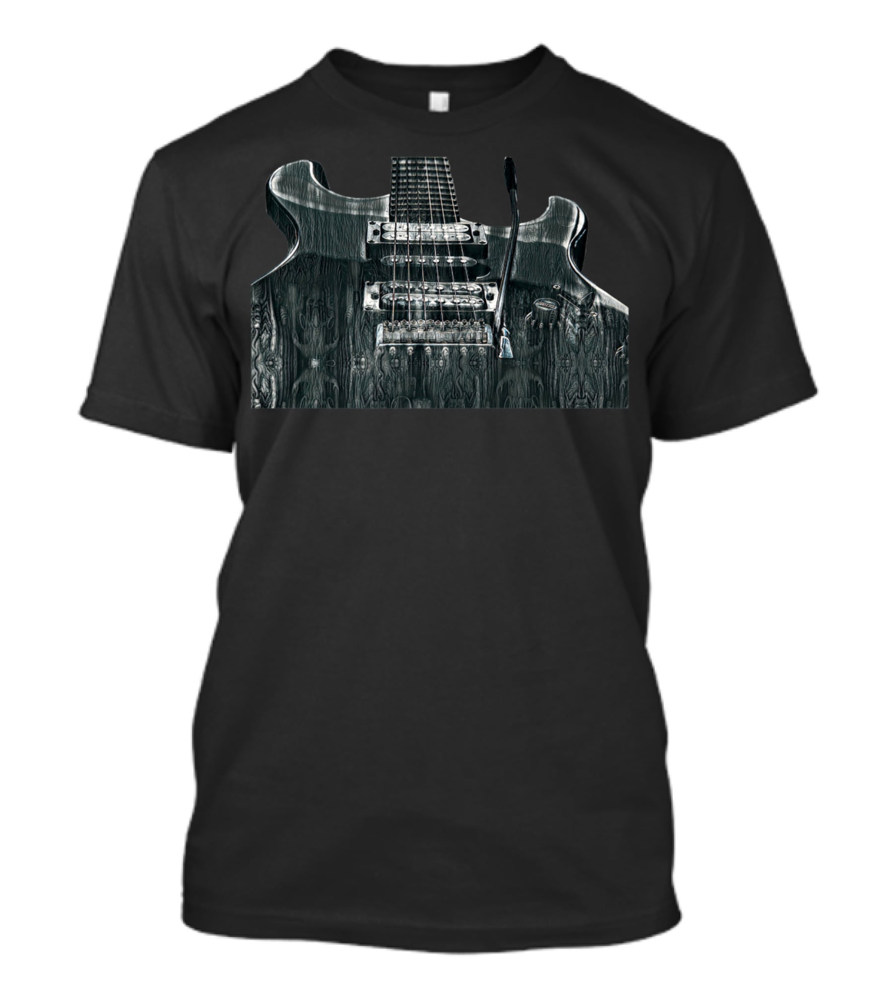 Electric Guitar Player Musician Instrument Wood Texture T-Shirt