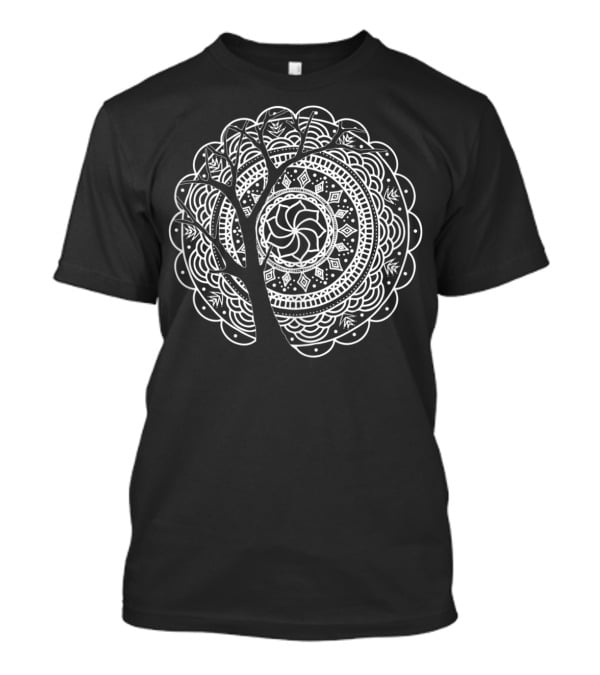 Bohemian Mandala Tree Shadow Gypsy Soul Boho Ta T-Shirt