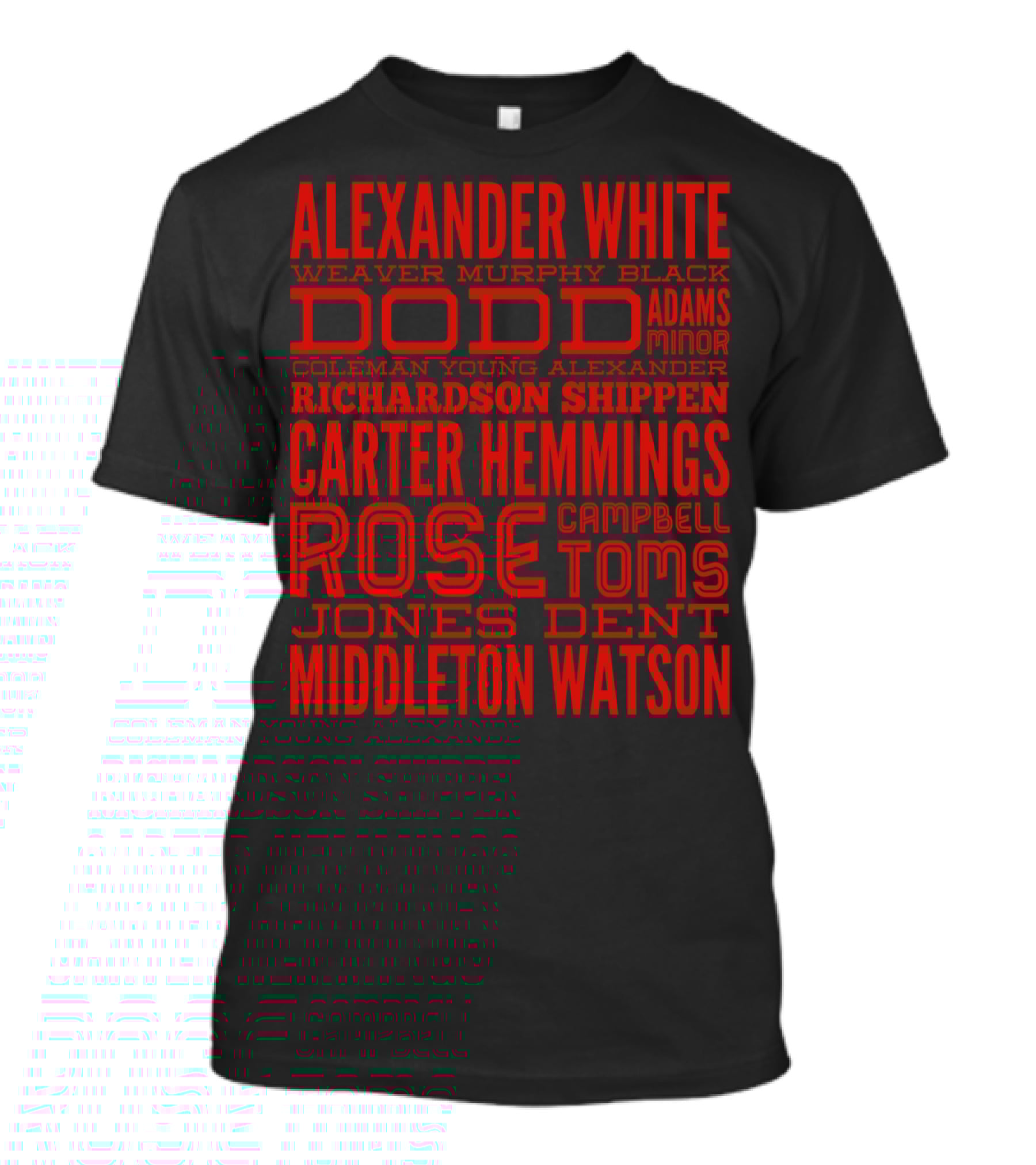 D Sigma Founders Day Alexander White Dodd Richardson Carter Rose Middleton T-Shirt