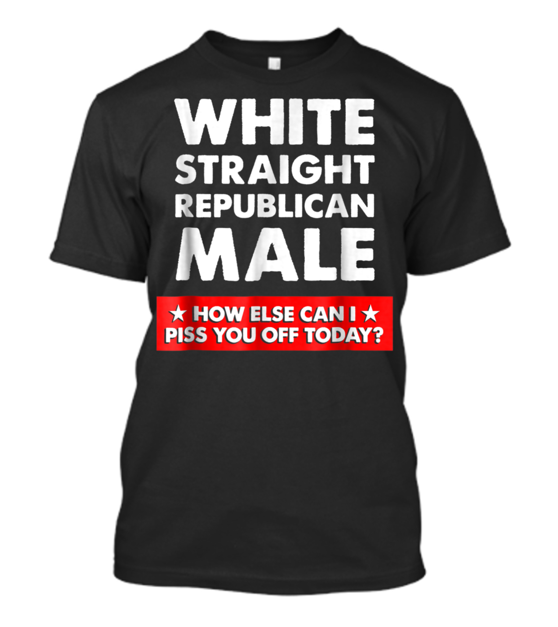 WHITE STRAIGHT REPUBLICAN MALE HOW ELSE CAN I PISS YOU OFF TODAY T-Shirt