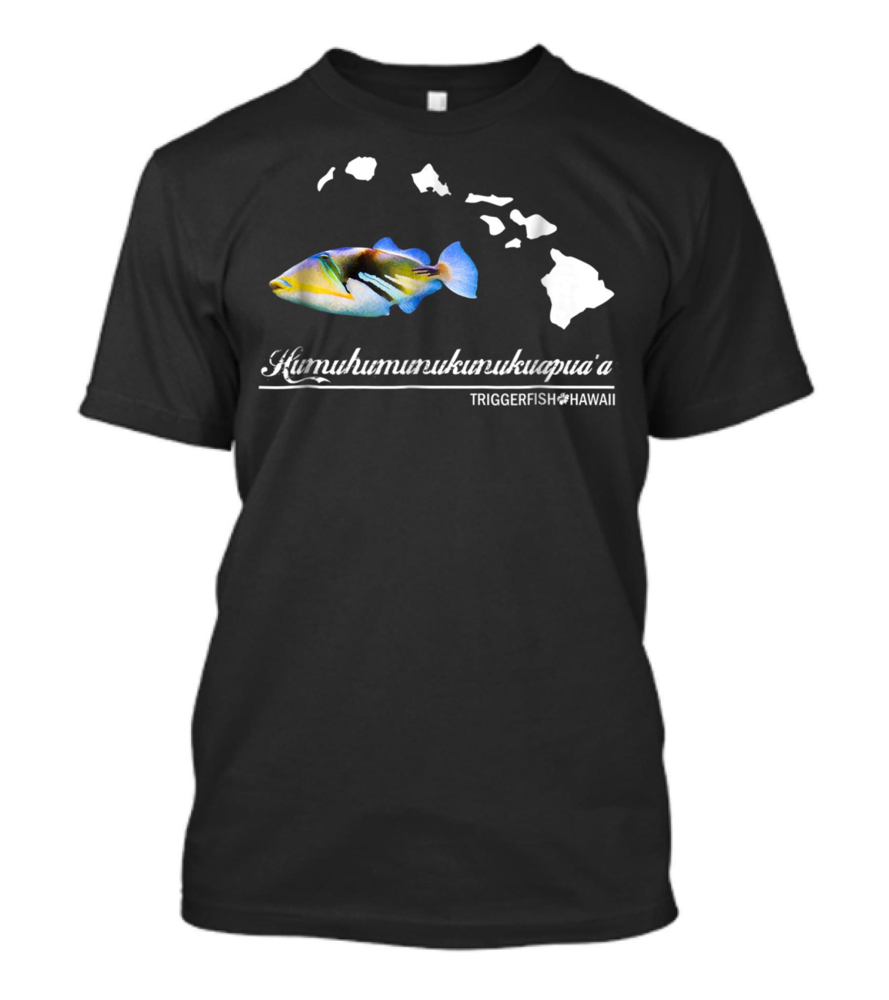 Humuhumunukunukuapua'a Triggerfish Hawaii Map T-Shirt
