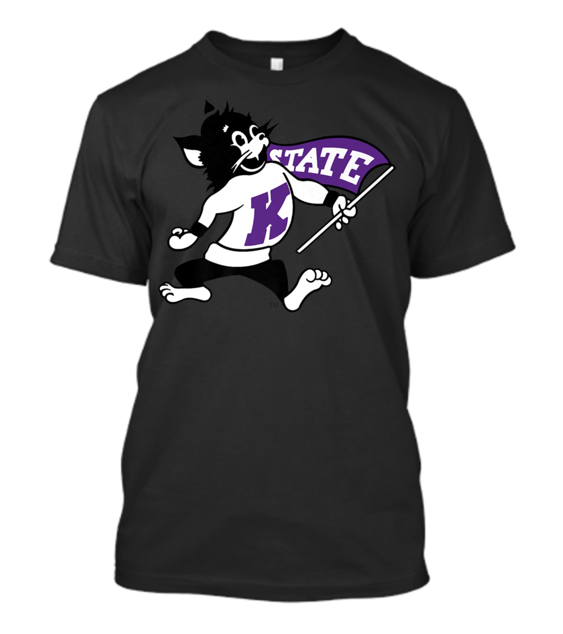 K State Wildcats NCAA State Mascot Flag T-Shirt
