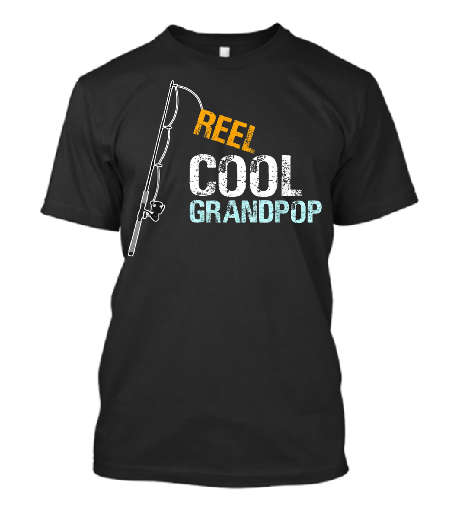 Reel Cool Grandpop Fishing Rod Design From Granddaughter T-Shirt