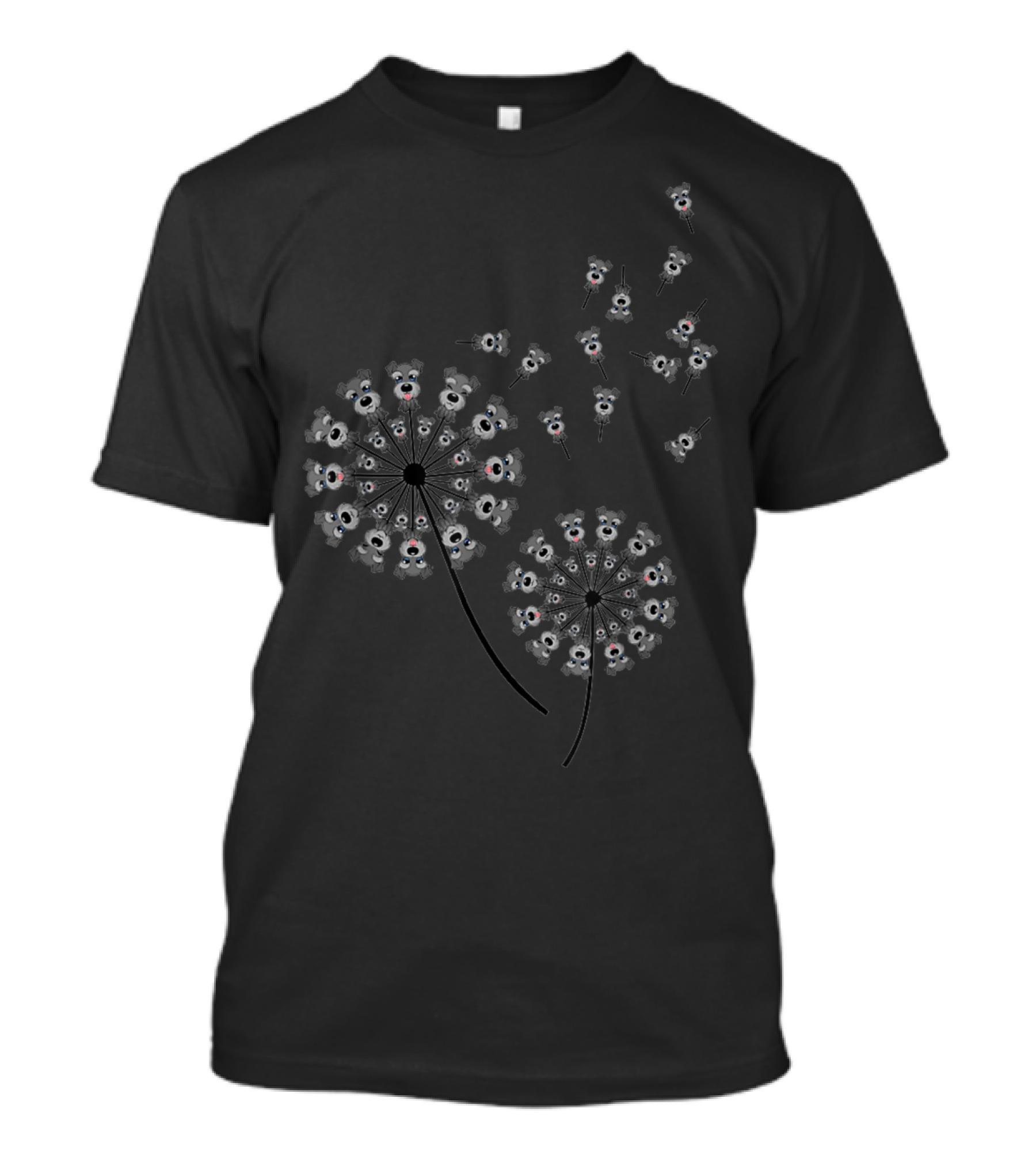 Schnauzer Dandelion Blossom Schnauzer Dog T-Shirt