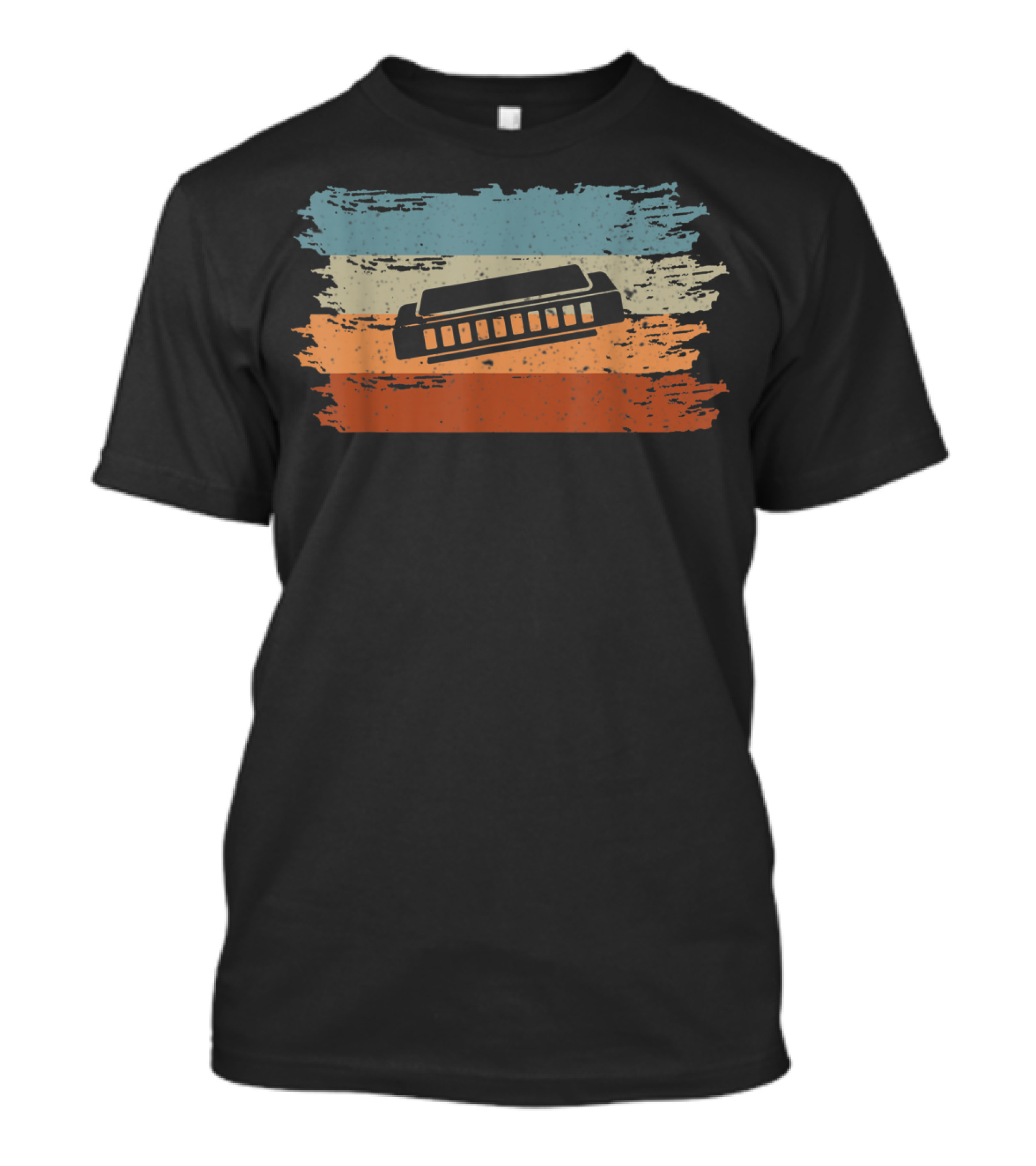 Harmonica Classic Vintage Retro Stripes T-Shirt
