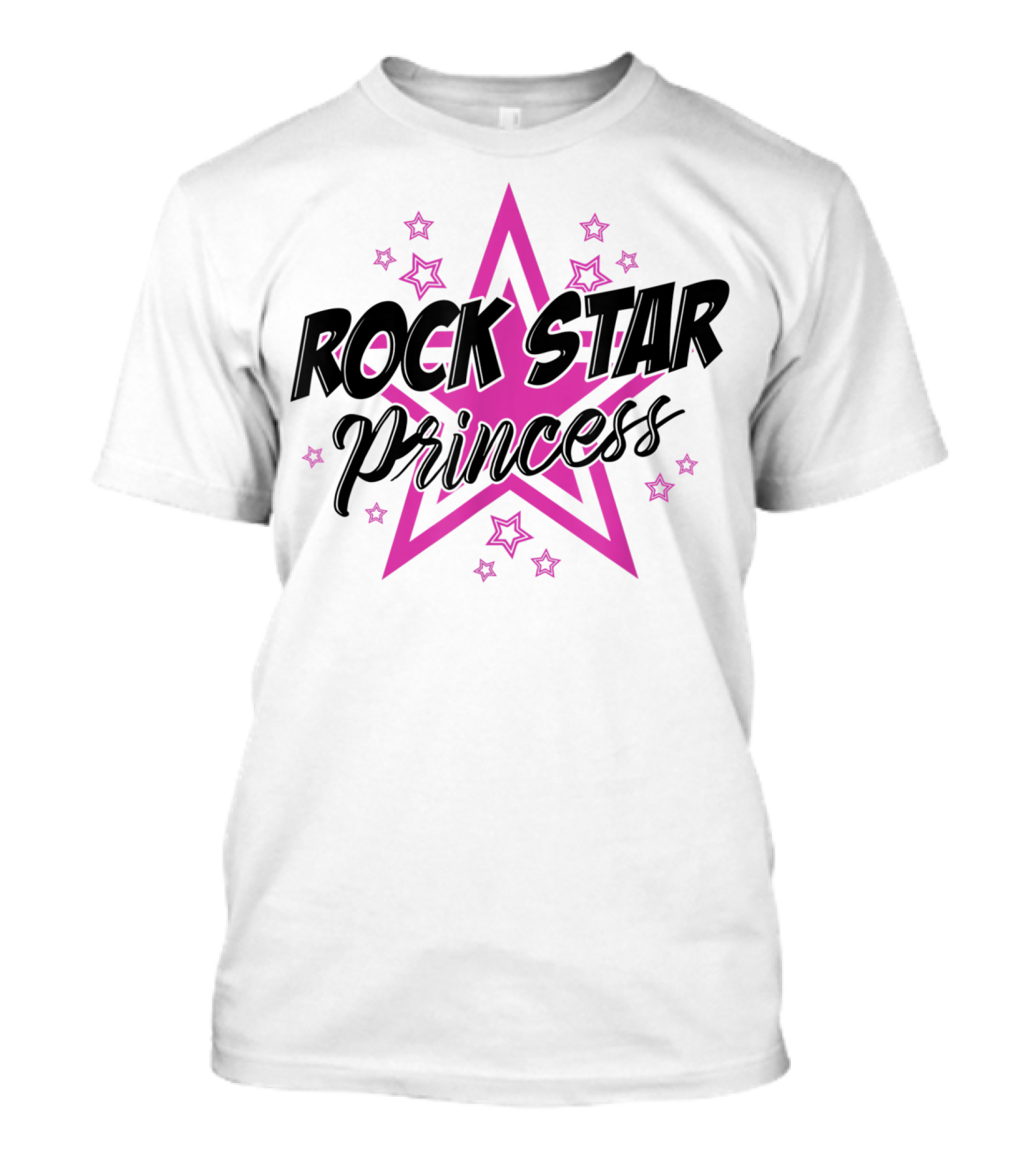 Rockstar Princess Pink Star Sassy Cool T-Shirt