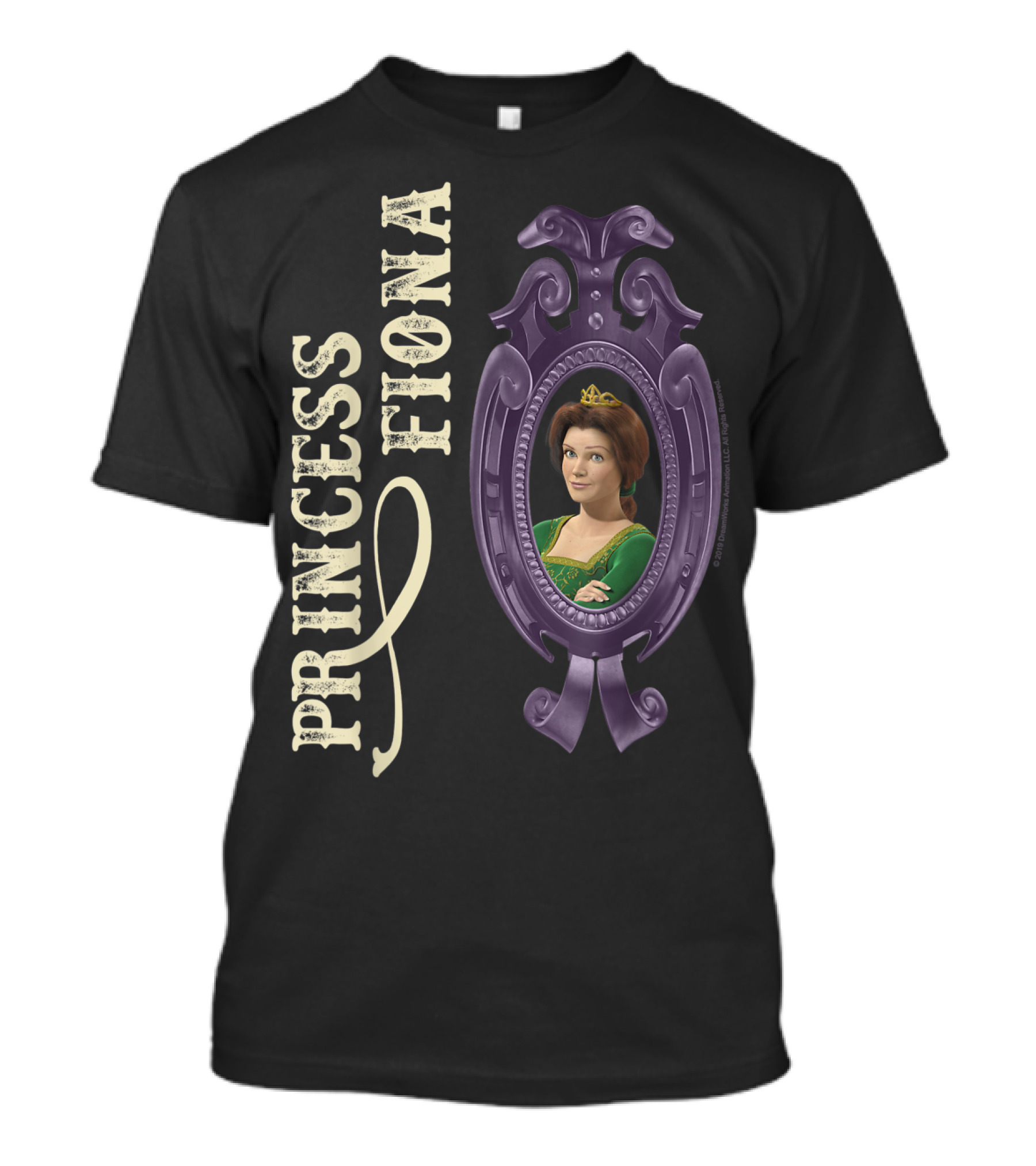 Shrek Princess Fiona In Purple Mirror Reflection T-Shirt