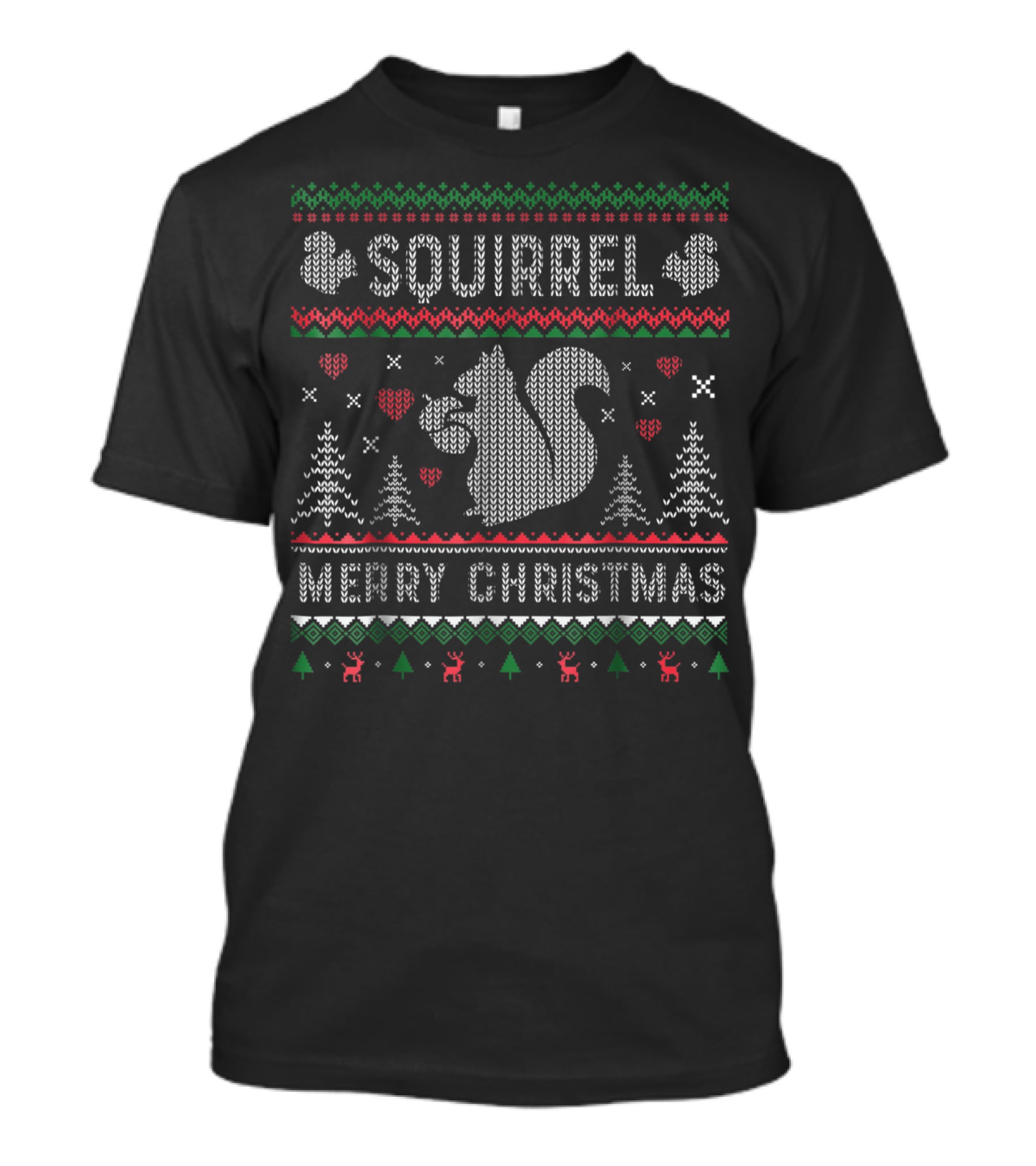 Squirrel Merry Christmas Funny Ugly ChristmasStyle T-Shirt
