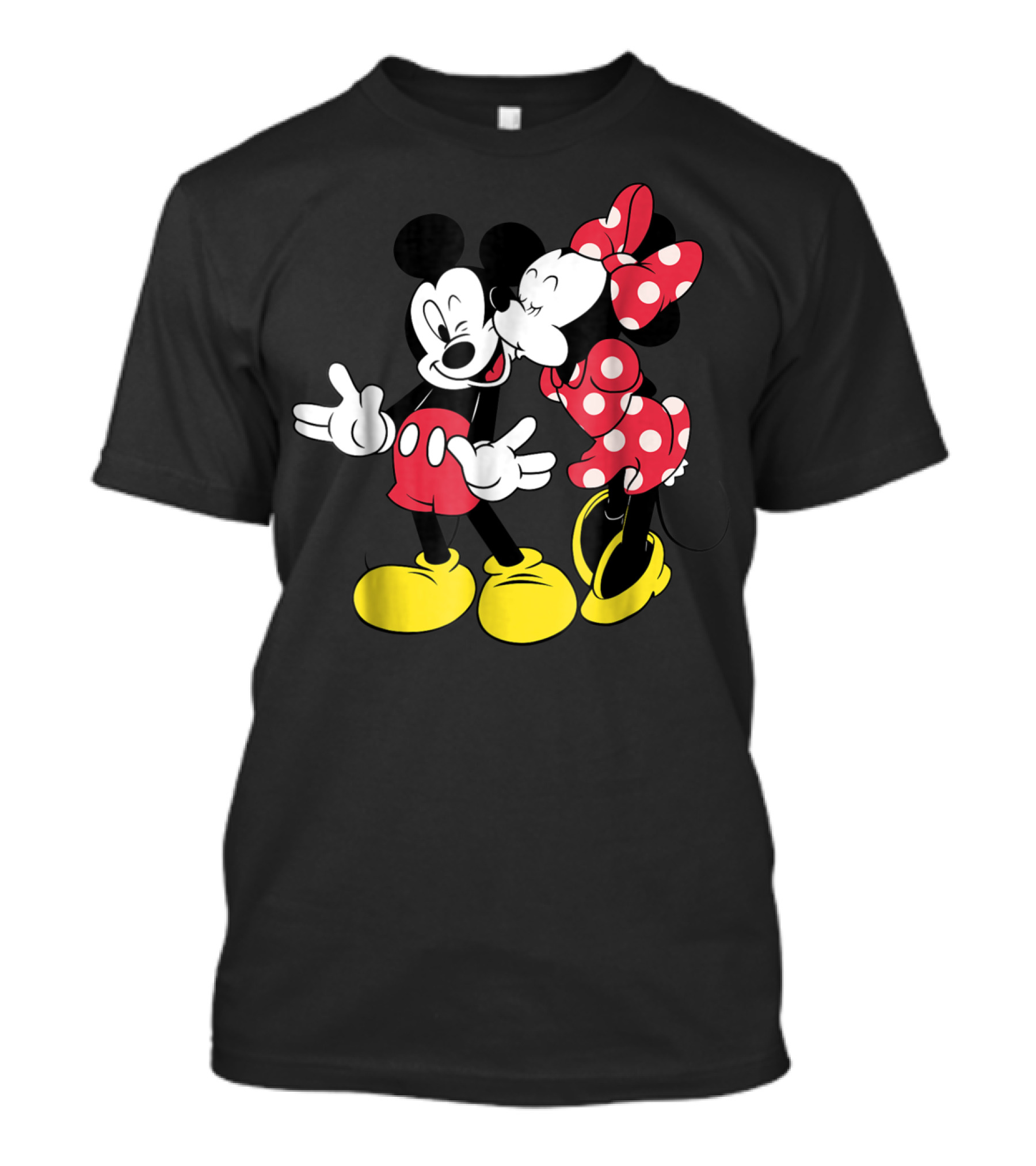 Disney Mickey And Minnie Mouse Classic Love Iconic Duo Bold Colors T-Shirt