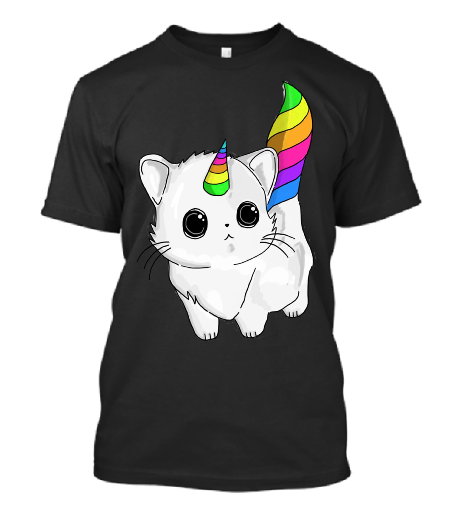 Caticorn Unicorn Rainbow Cat For Girls Boys Adults T-Shirt
