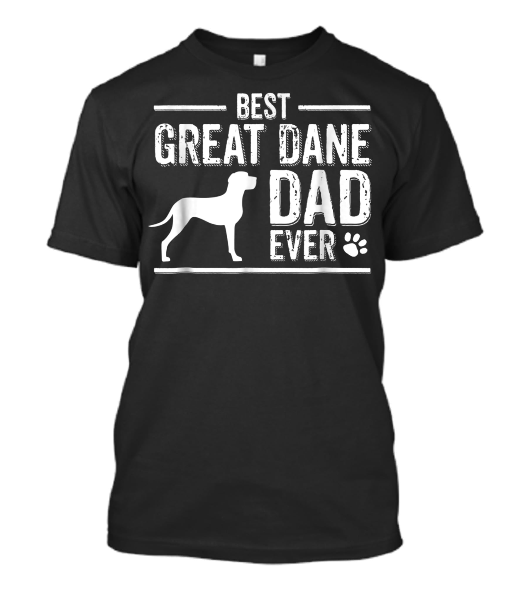 Best Great Dane Dad Ever Paw Prints T-Shirt