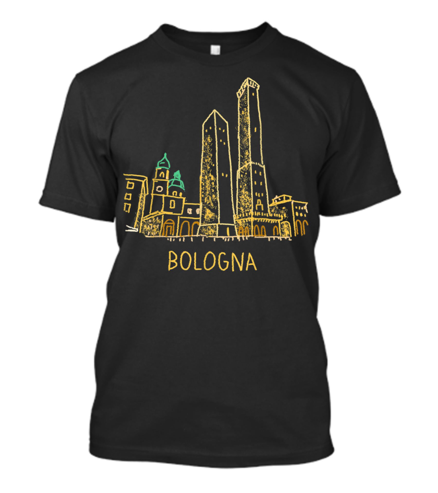 Bologna City Skyline Two Towers T-Shirt