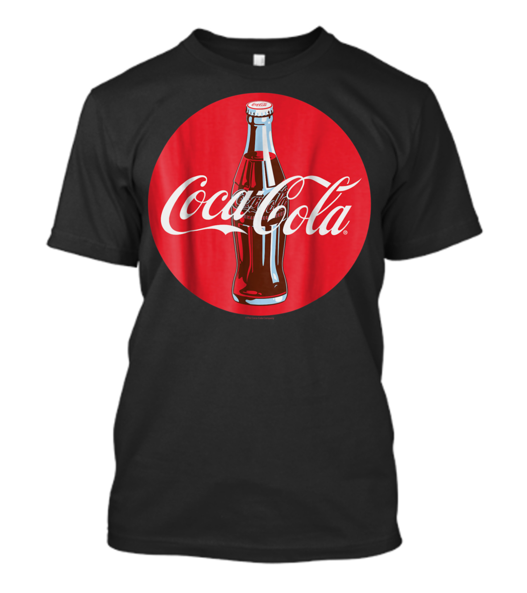 Coca Cola Classic Glass Bottle Red Circle T-Shirt