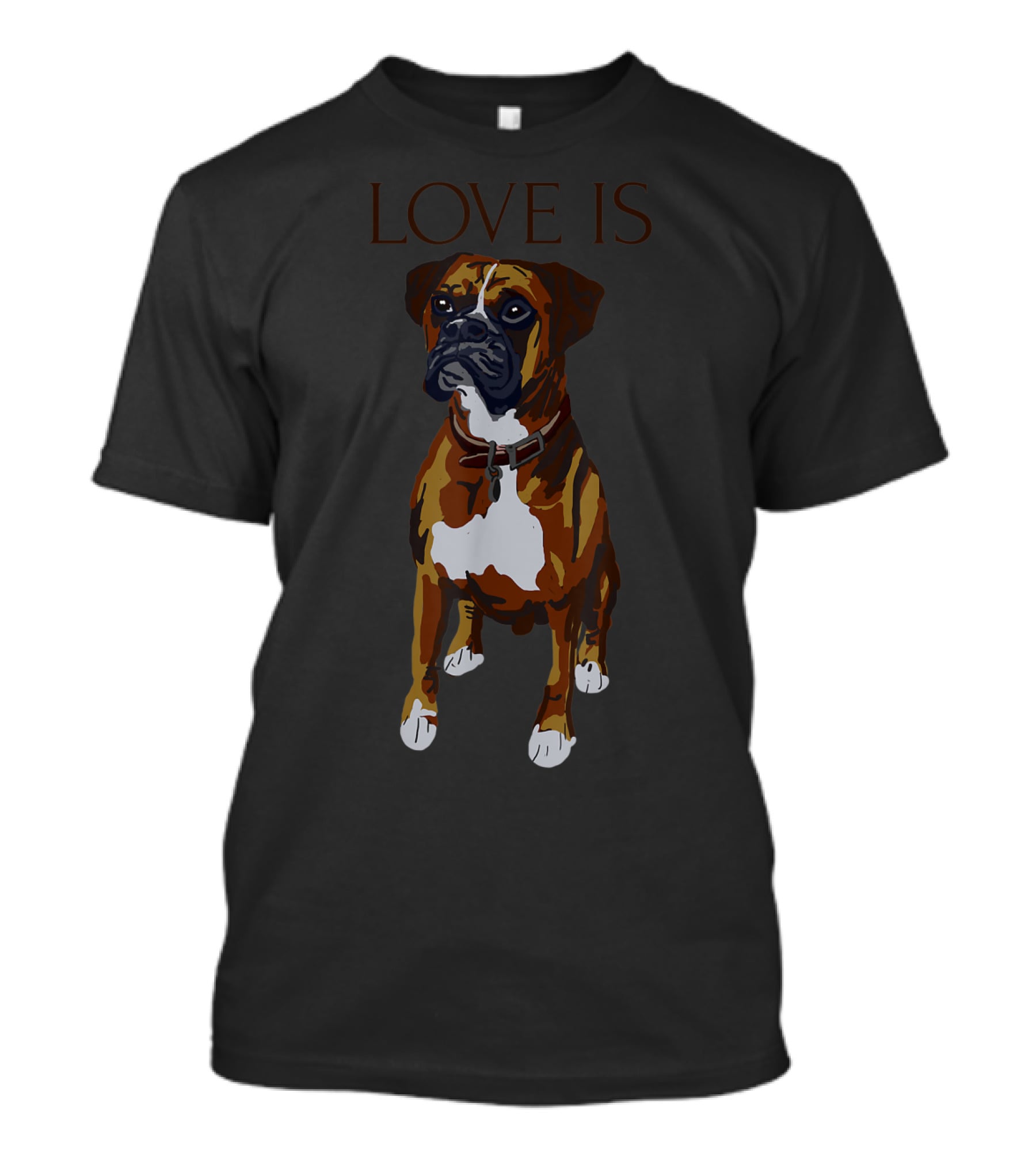 Boxer Love Is Cute Dog Love Is T-Shirt