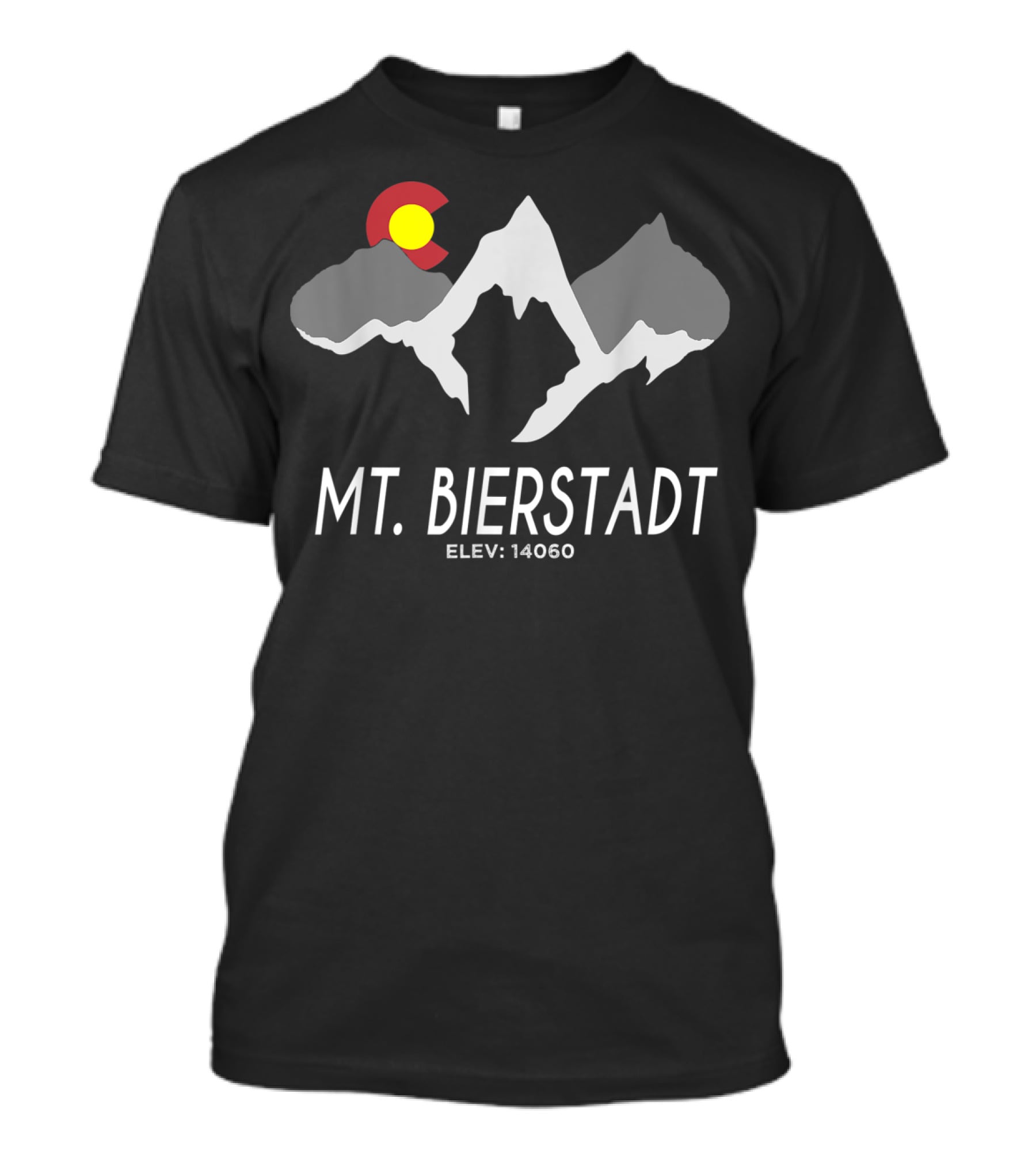 Mt. Bierstadt Elevation 14060 Colorado Mountain Hiking T-Shirt
