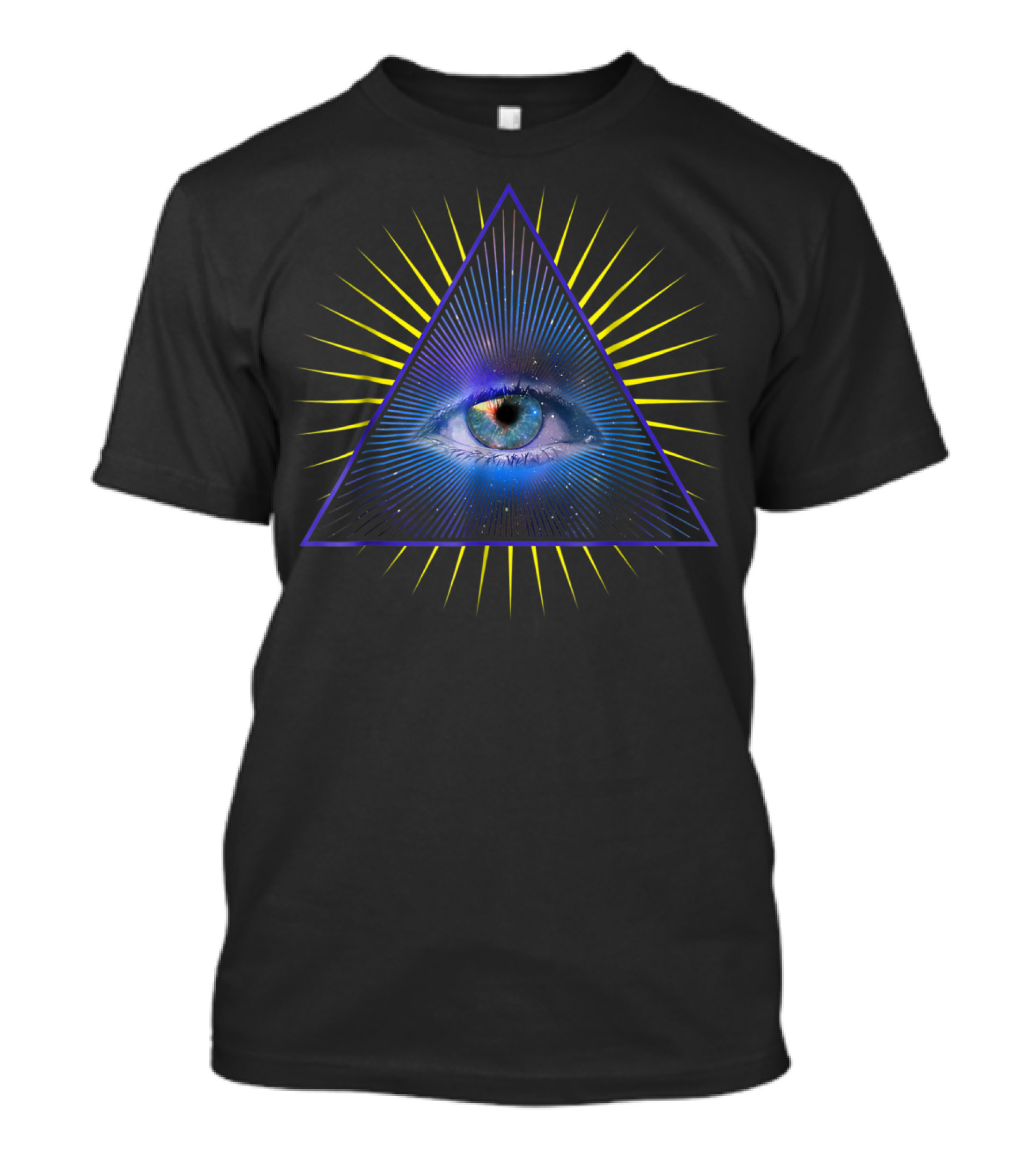 All Seeing Eye Psychic Meditation Illuminati Triangle Sunburst T-Shirt