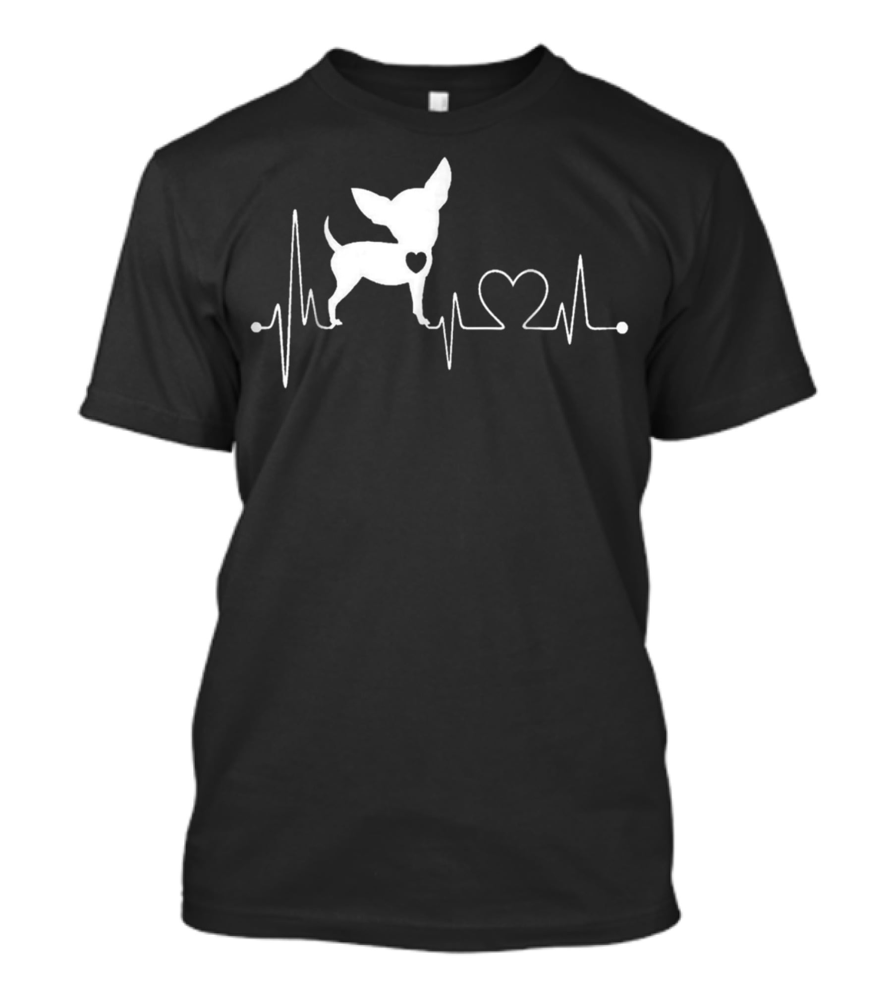 Chihuahua Dog Heartbeat Design With Heart T-Shirt