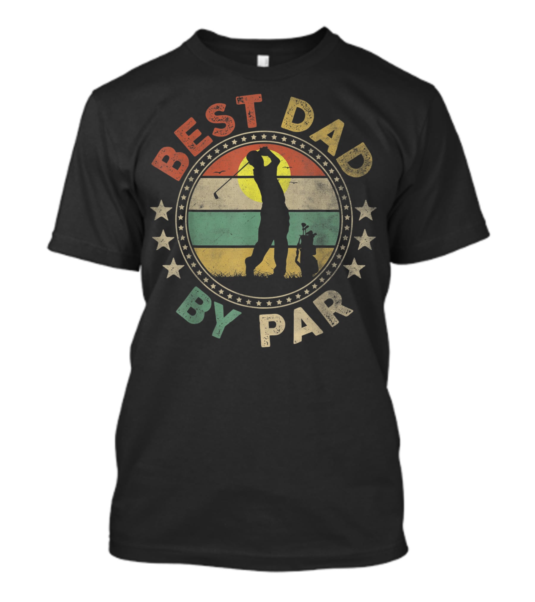 Best Dad By Par Vintage Golf Father's T-Shirt