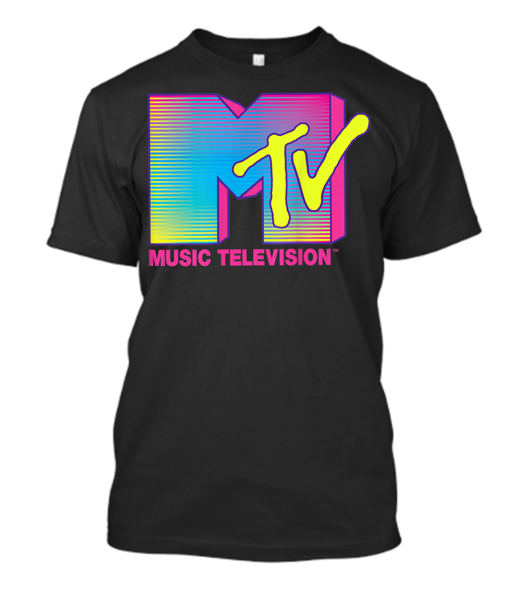 MTV Music Television Fluorescent Colors T-Shirt