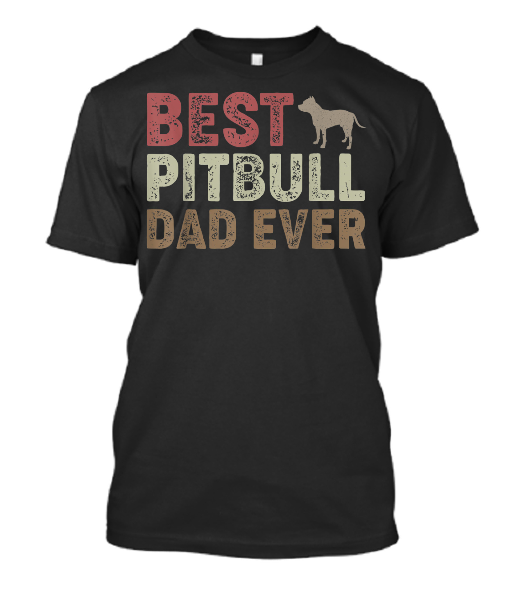 Best Pitbull Dad Ever Retro Dog Daddy Father T-Shirt