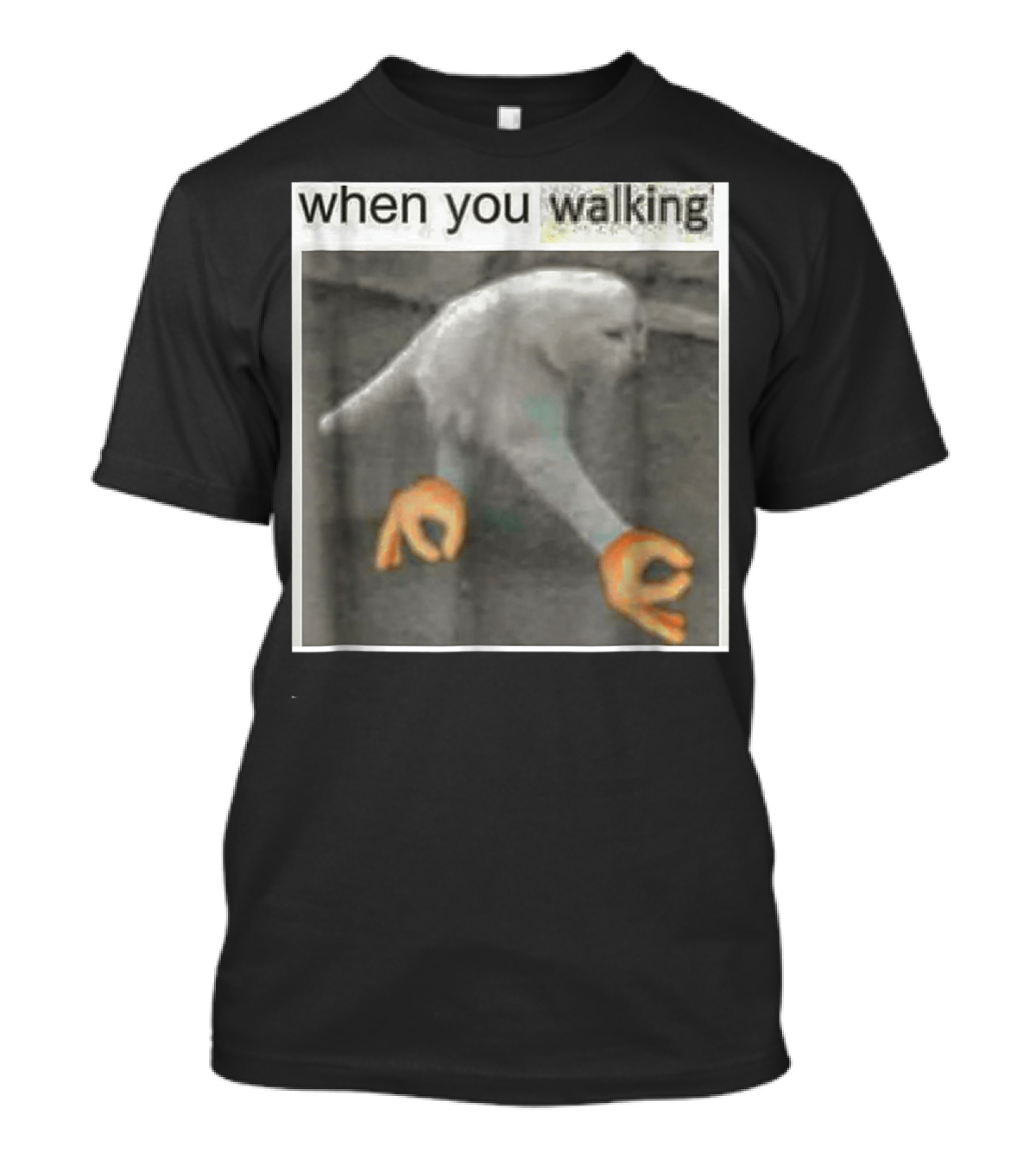 When You Walking Cat Meme With 3D Hands T-Shirt