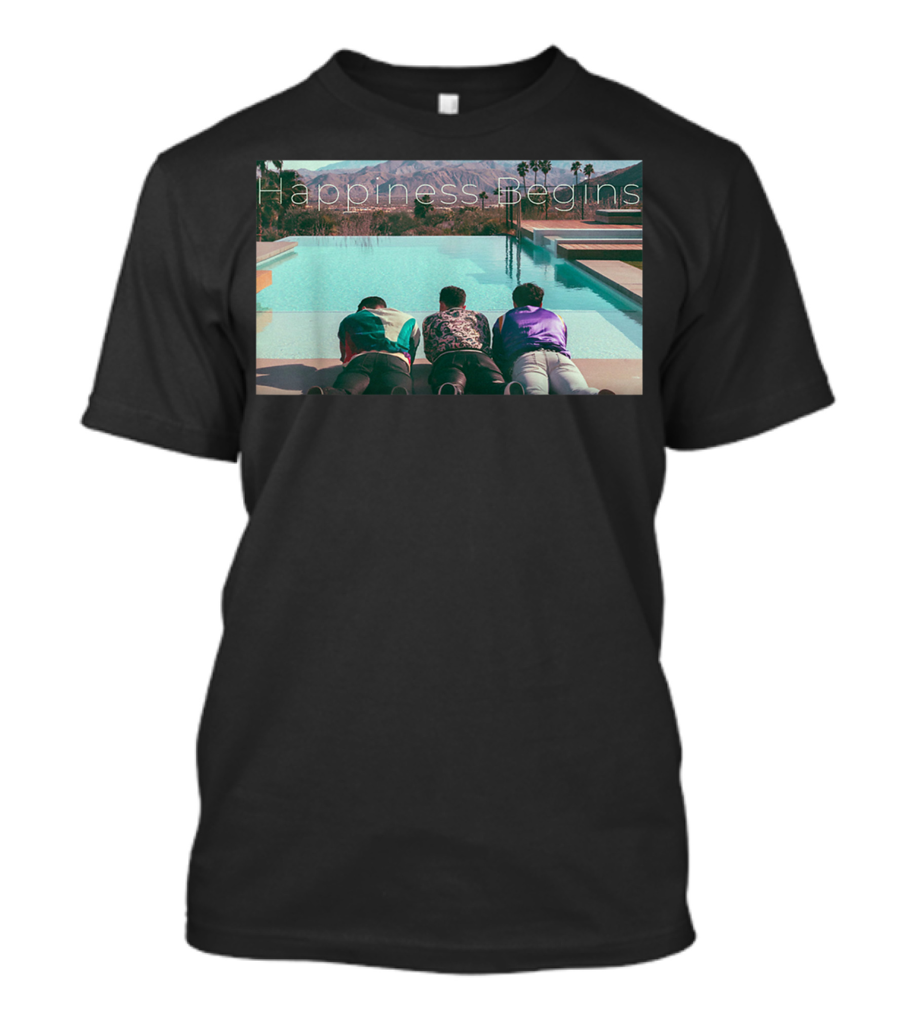 Jonas Brothers Happiness Begins Poolside Album Cover T-Shirt